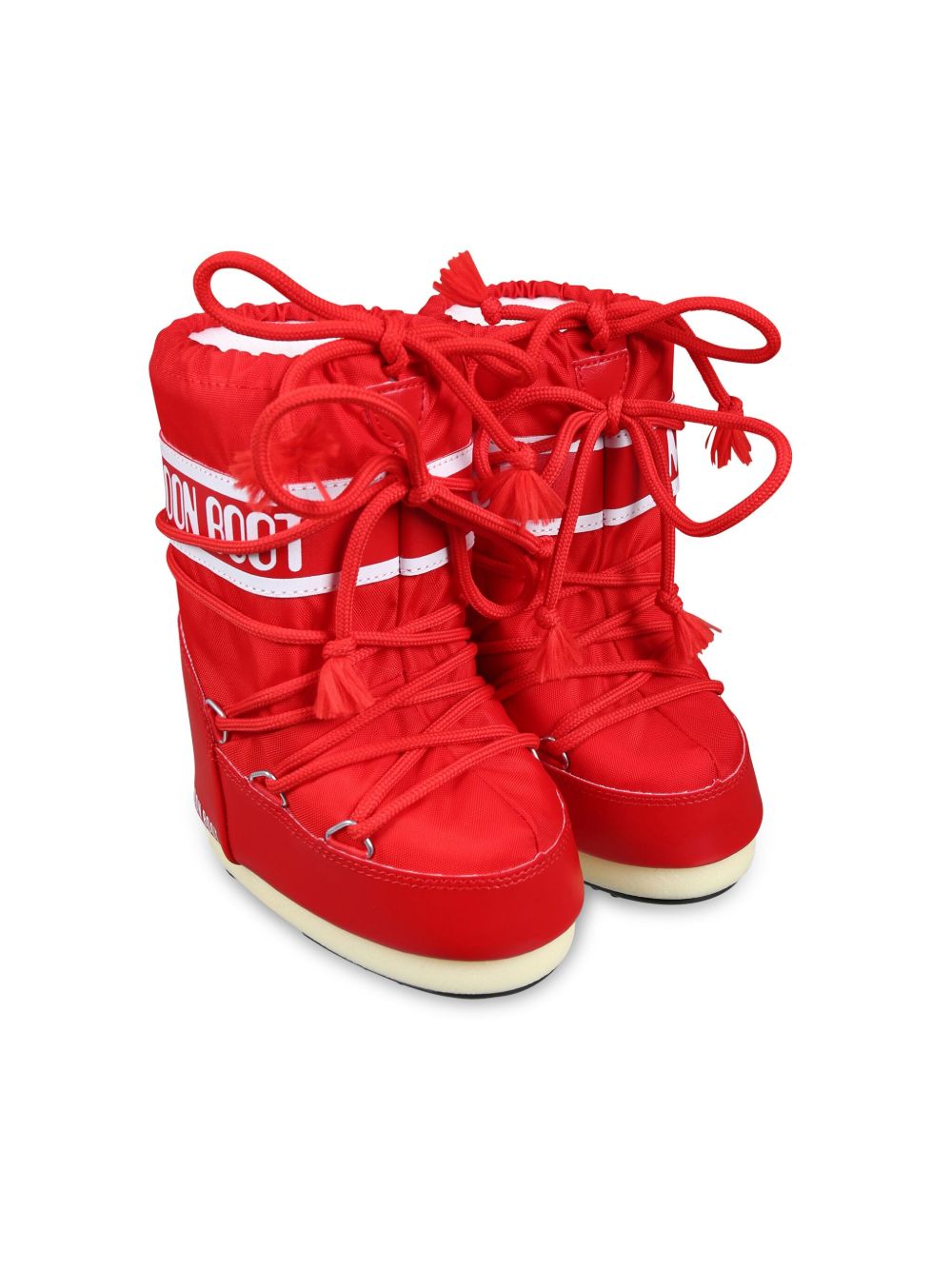 Moon Boot Kids Icon Mini 短靴 - 红色