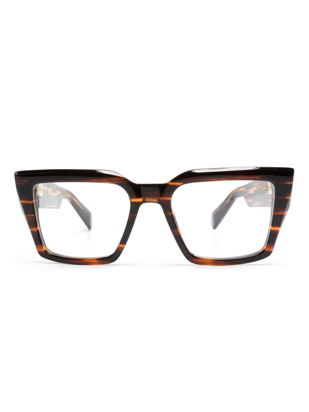 Balmain Eyewear Formee 超大镜框眼镜 - 褐色