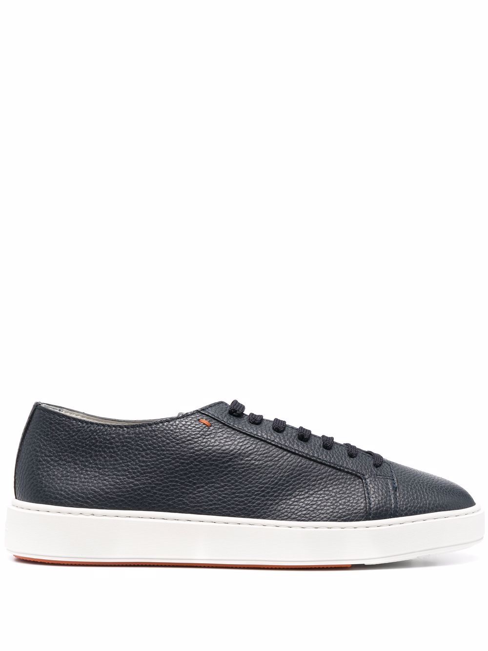 Santoni 低帮皮质运动鞋 - 蓝色