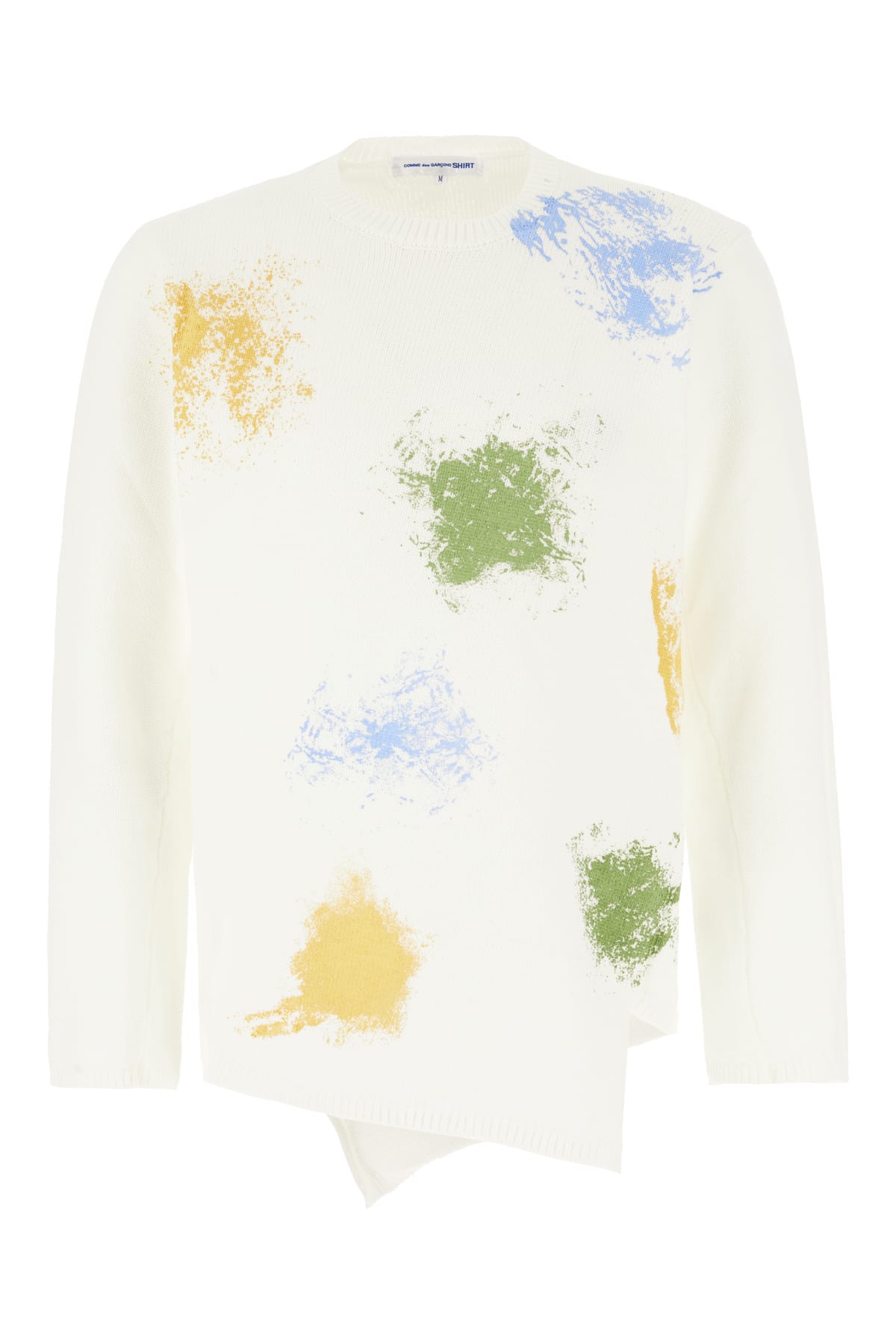 Comme des Garçons Shirt 白色聚酯纤维毛衣