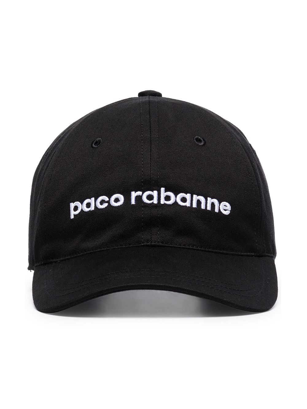 Rabanne logo印花棒球帽 - 黑色