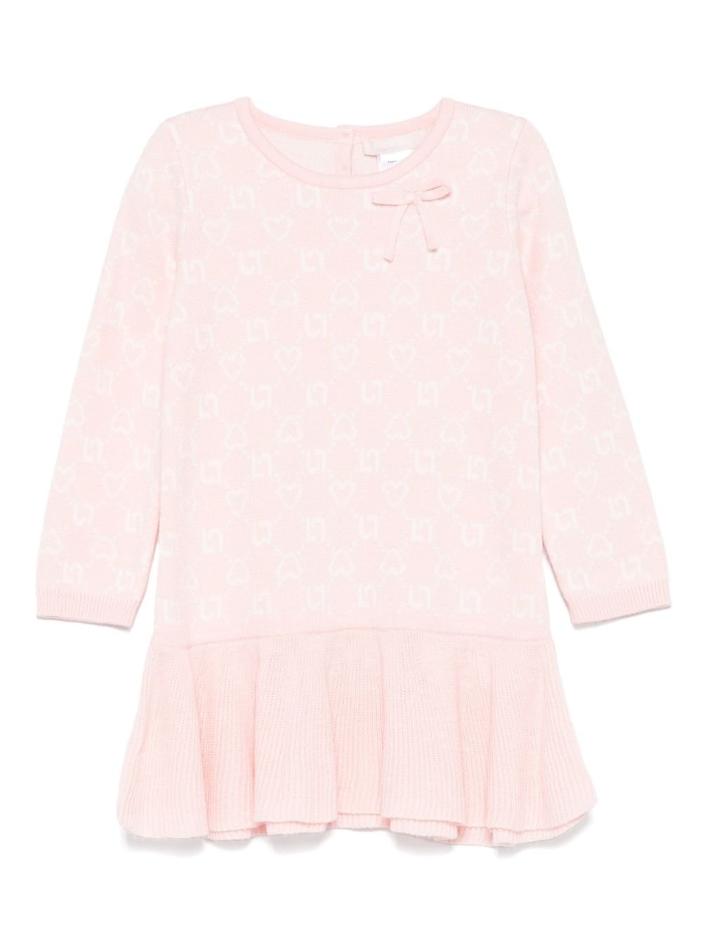 Liu Jo Kids 经典logo提花连衣裙 - 粉色
