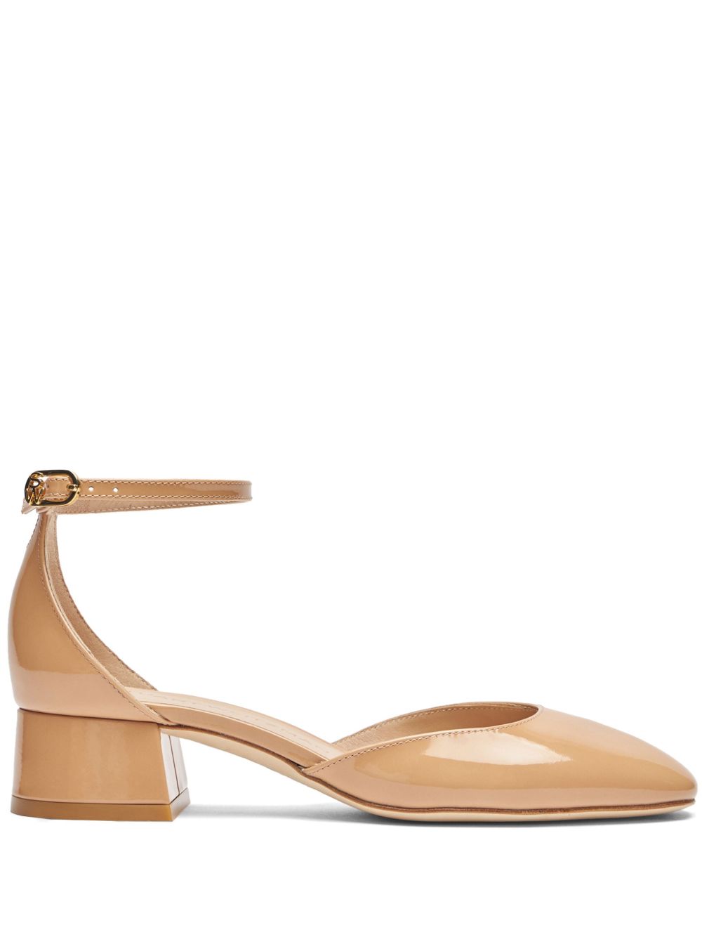 Stuart Weitzman 漆皮低跟鞋（3.5厘米） - 褐色