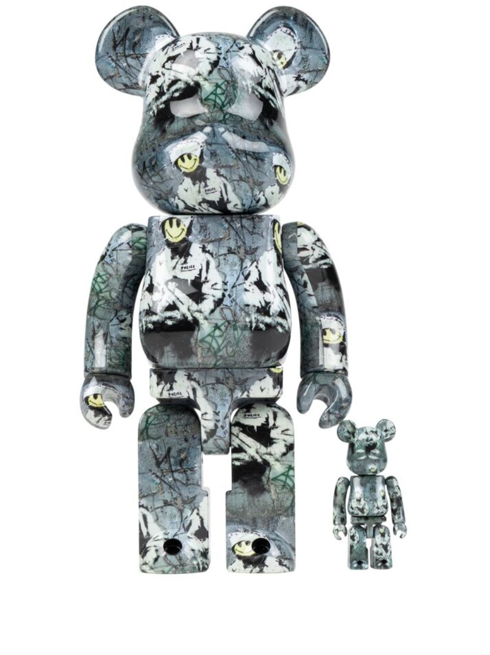MEDICOM TOY Riot Cop BE@RBRICK 100% & 400% 模型玩具套装 - 灰色
