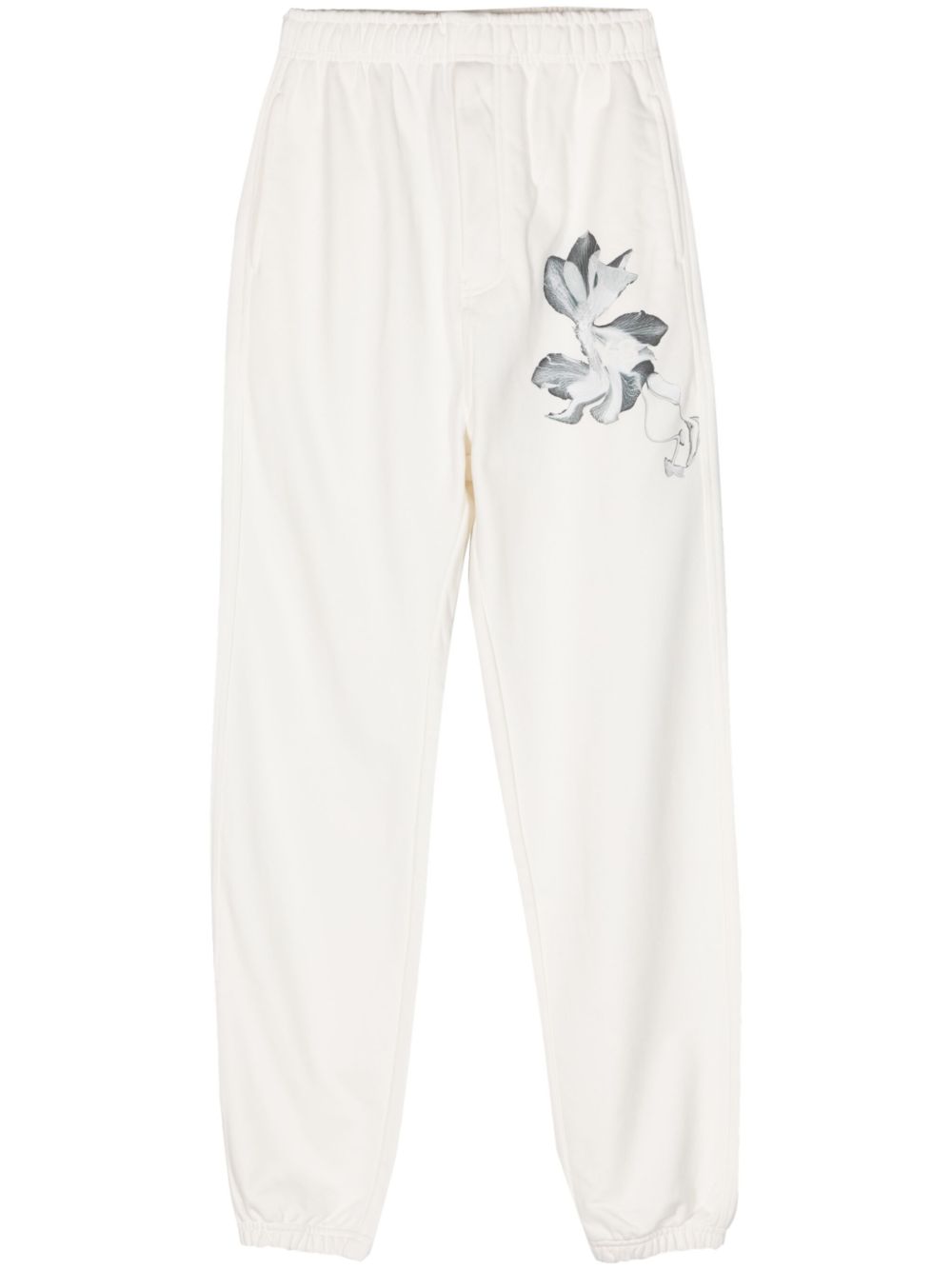 Y-3 x Adidas 花卉印花运动裤 - 白色