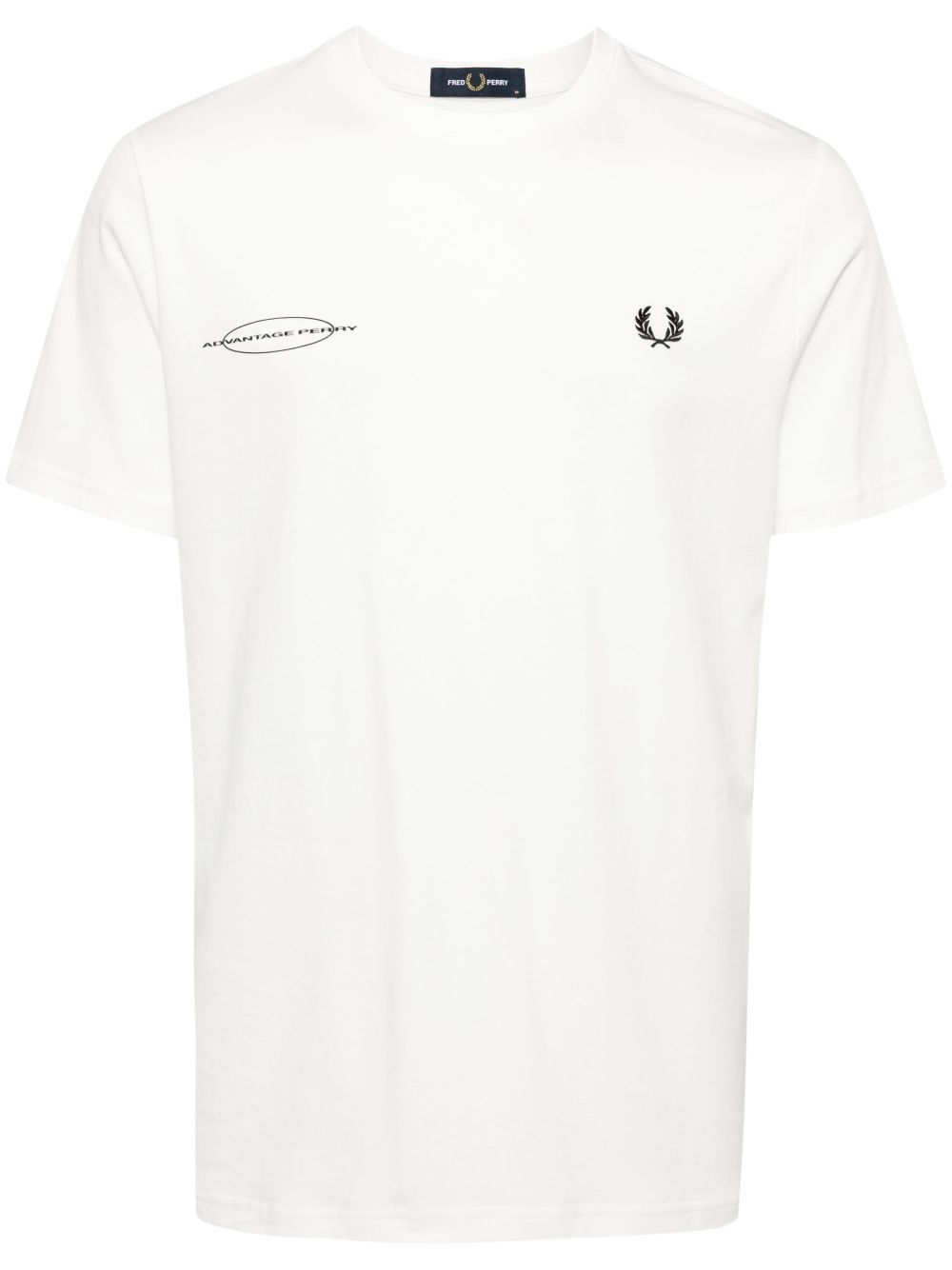 Fred Perry logo刺绣T恤 - 白色