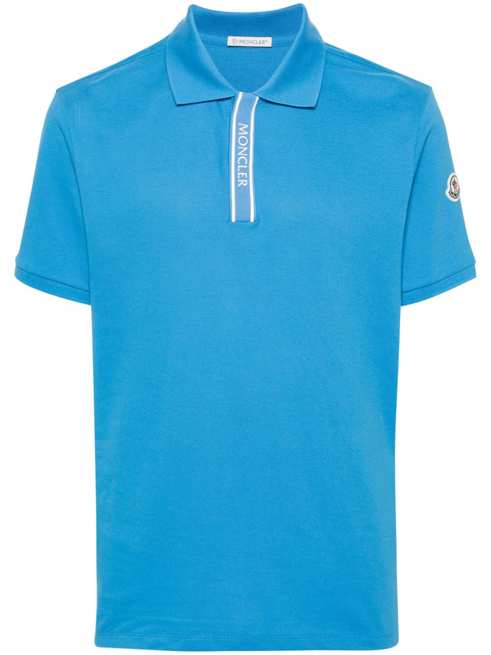 Moncler 标贴polo衫 - 蓝色