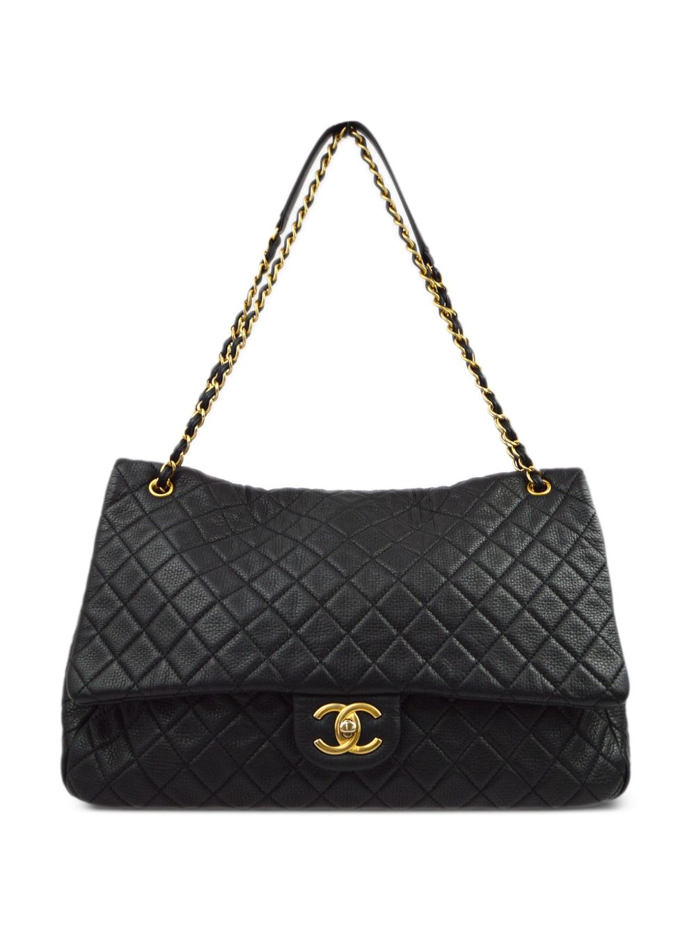 CHANEL Pre-Owned XXL Flap 单肩包（2017年典藏款） - 黑色
