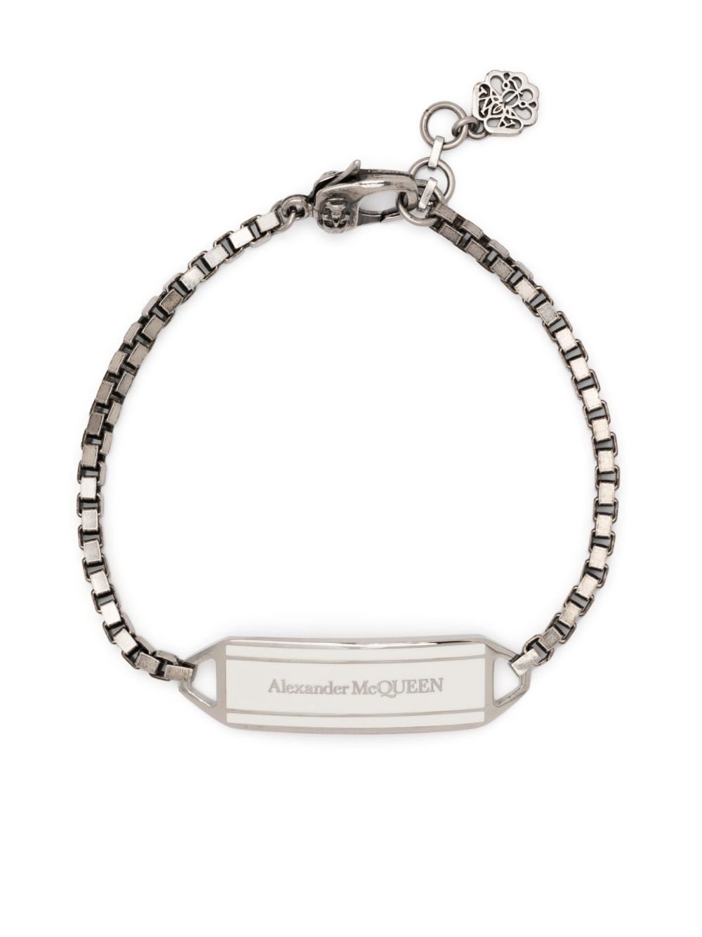 Alexander McQueen logo标牌抛光设计手链 - 银色
