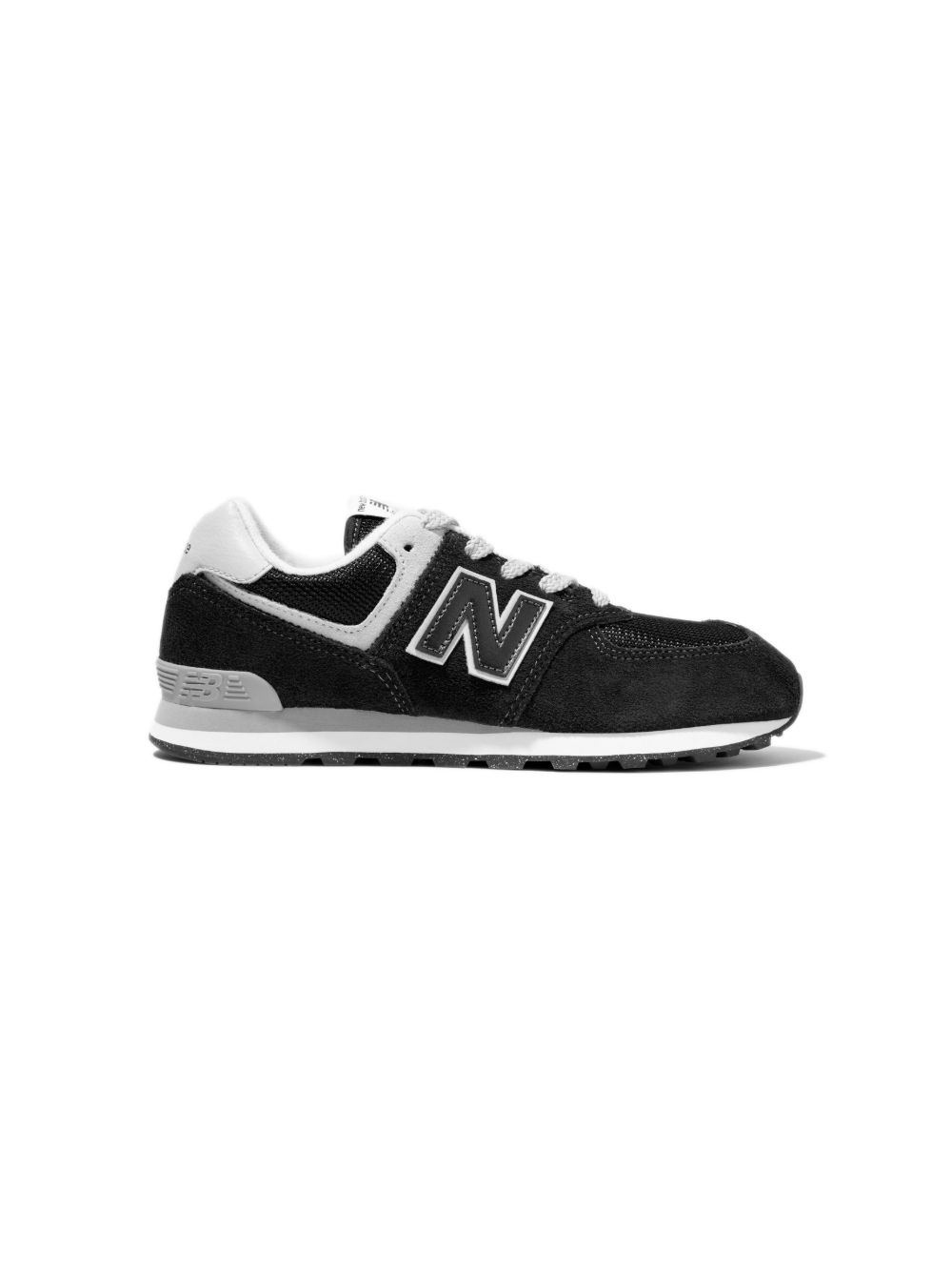 New Balance Kids 574 Core 皮质运动鞋 - 黑色