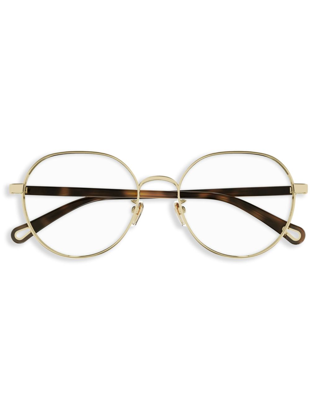 Chloé Eyewear 圆框眼镜 - 金色