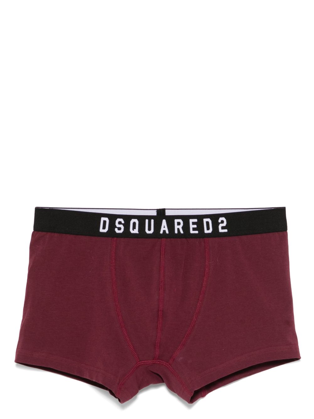 DSQUARED2 logo腰边四角裤 - 红色