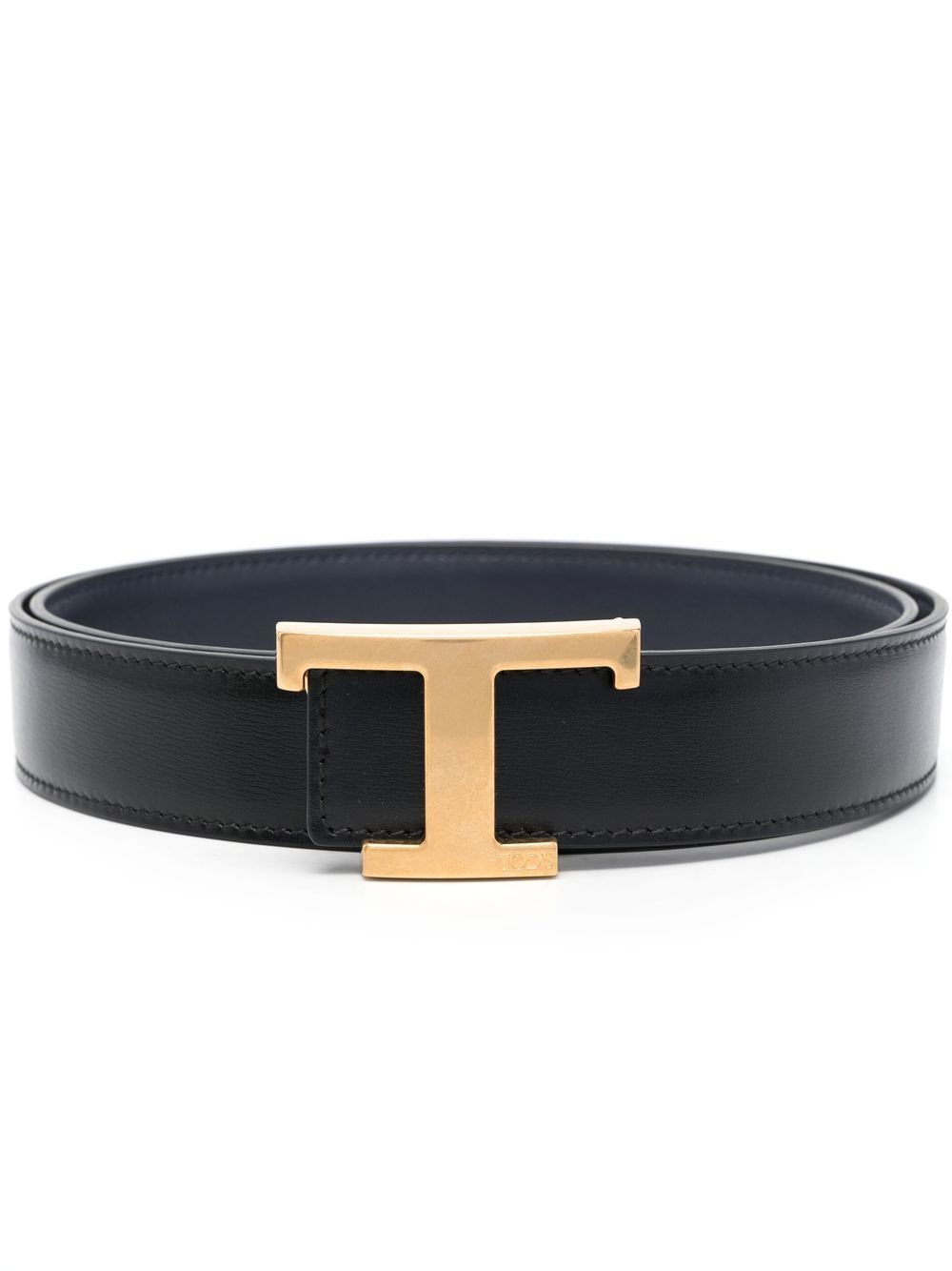 Tod's logo雕刻腰带 - 黑色