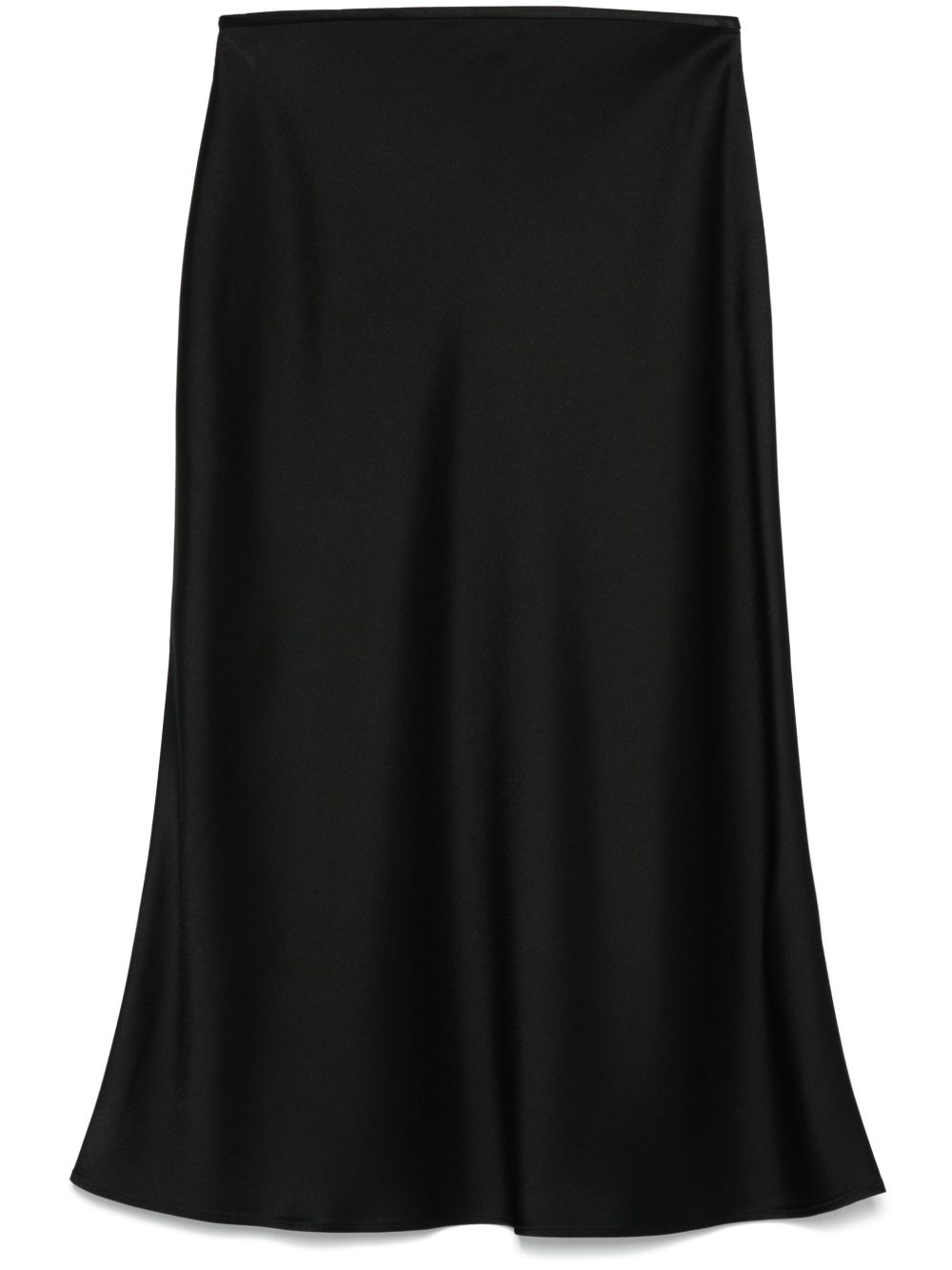 Blumarine satin midi skirt - 黑色