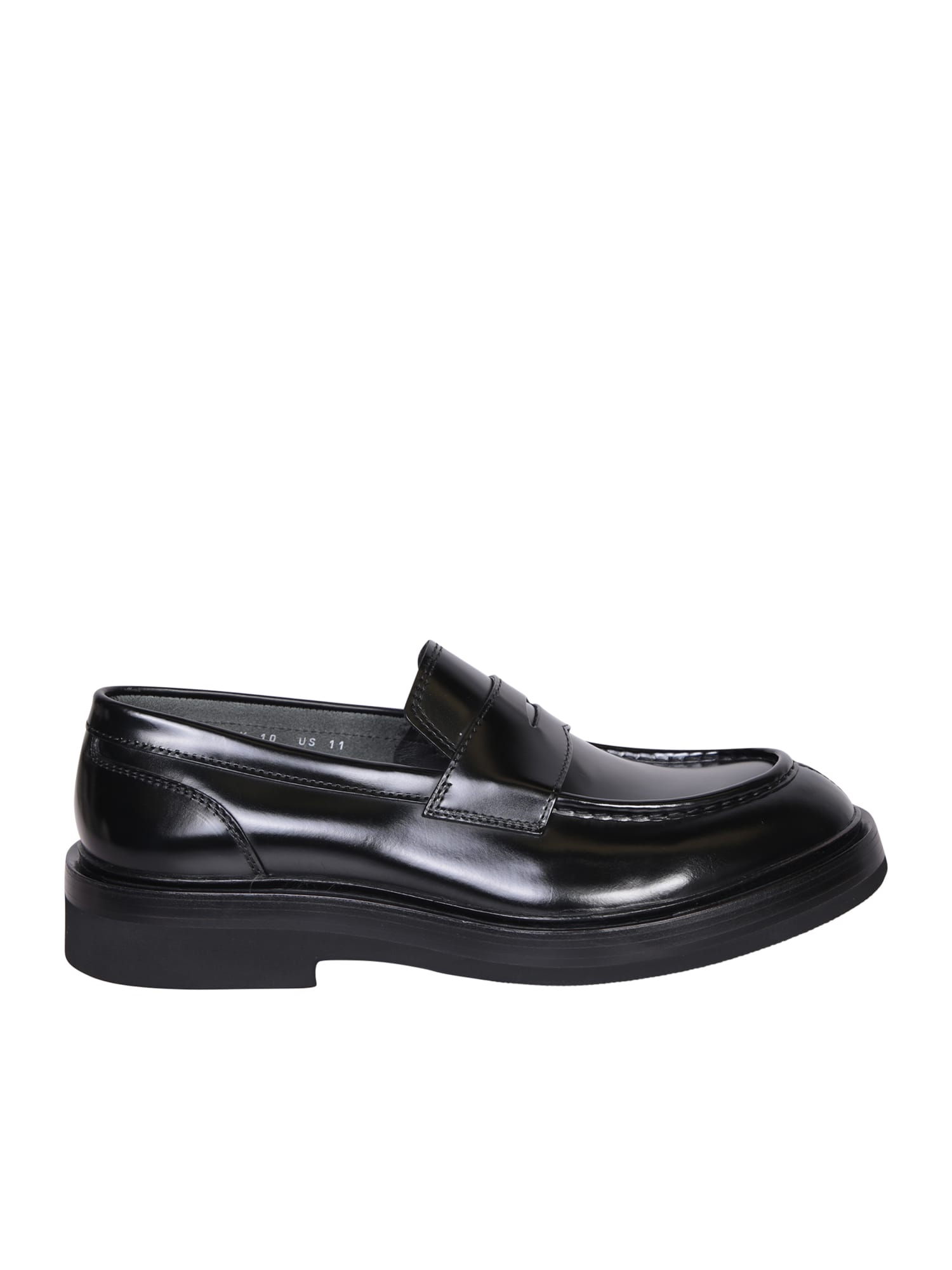 Santoni Track Sole Black Loafer