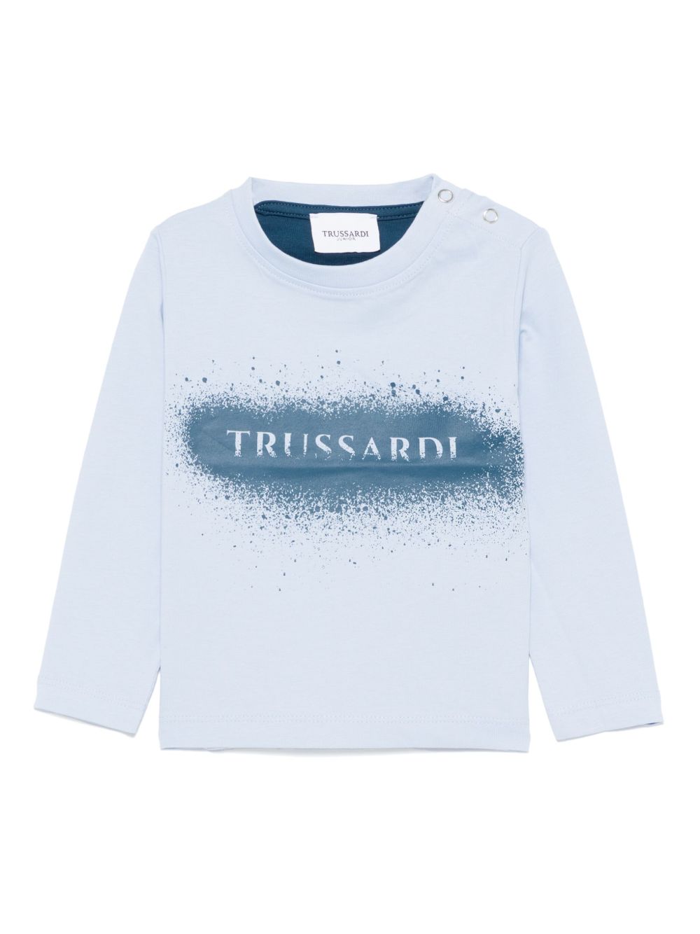 TRUSSARDI JUNIOR logo印花T恤 - 蓝色