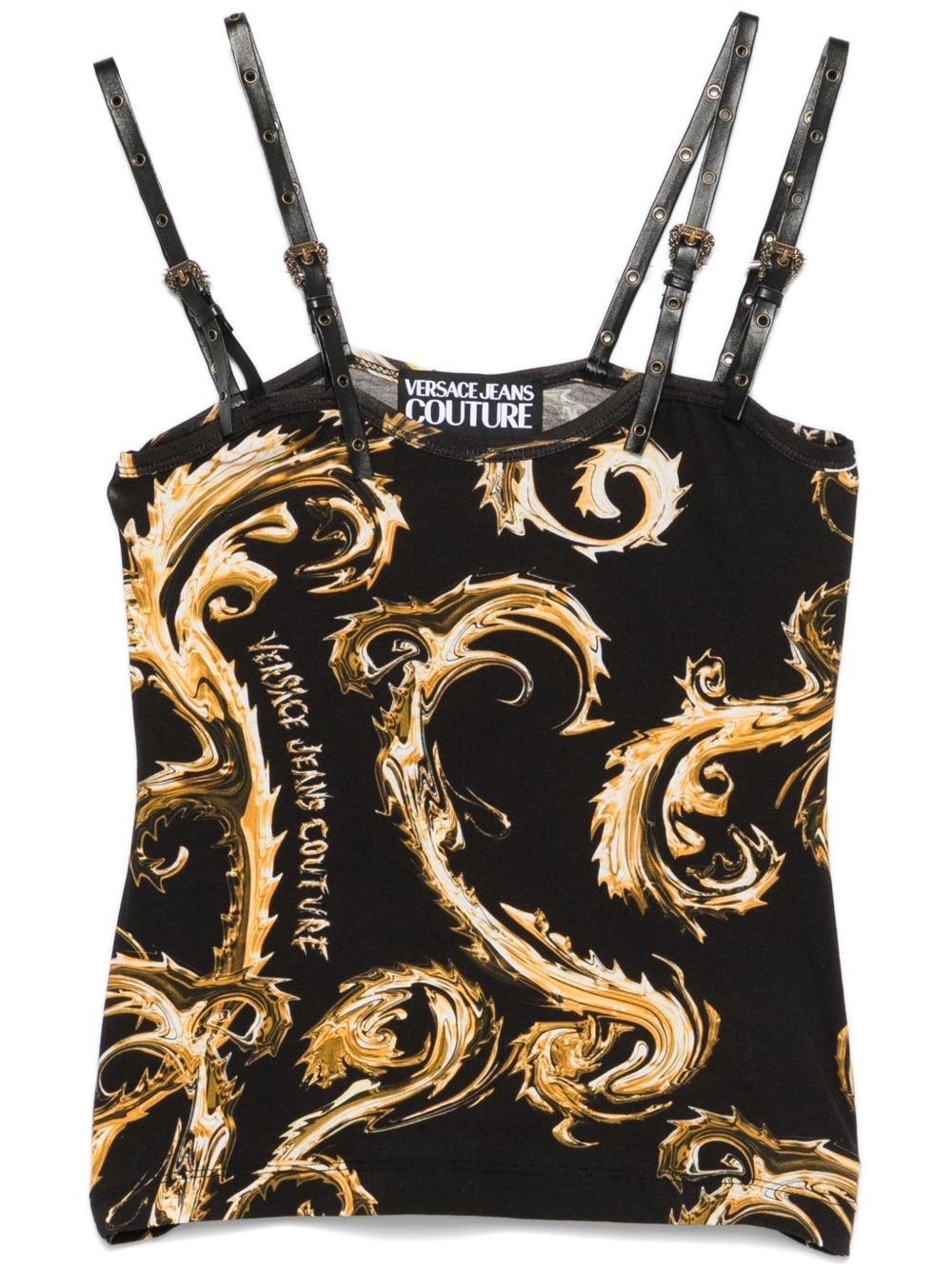 Versace Jeans Couture Chromo Couture 印花上衣 - 黑色