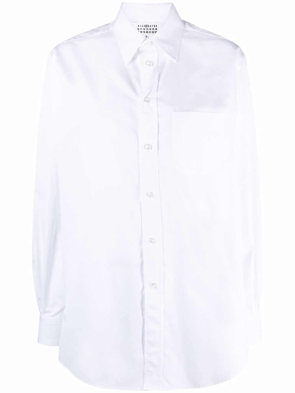 Maison Margiela 纯色长袖衬衫 - 白色
