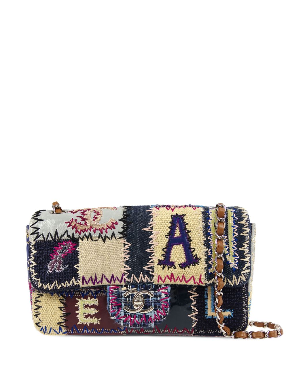 CHANEL Pre-Owned Classic Flap Flap 拼贴单肩包（2012年典藏款） - 彩色
