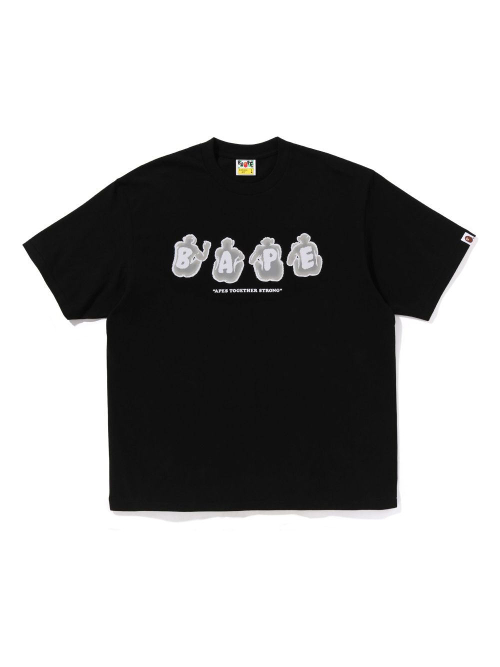 A BATHING APE® logo印花棉T恤 - 黑色