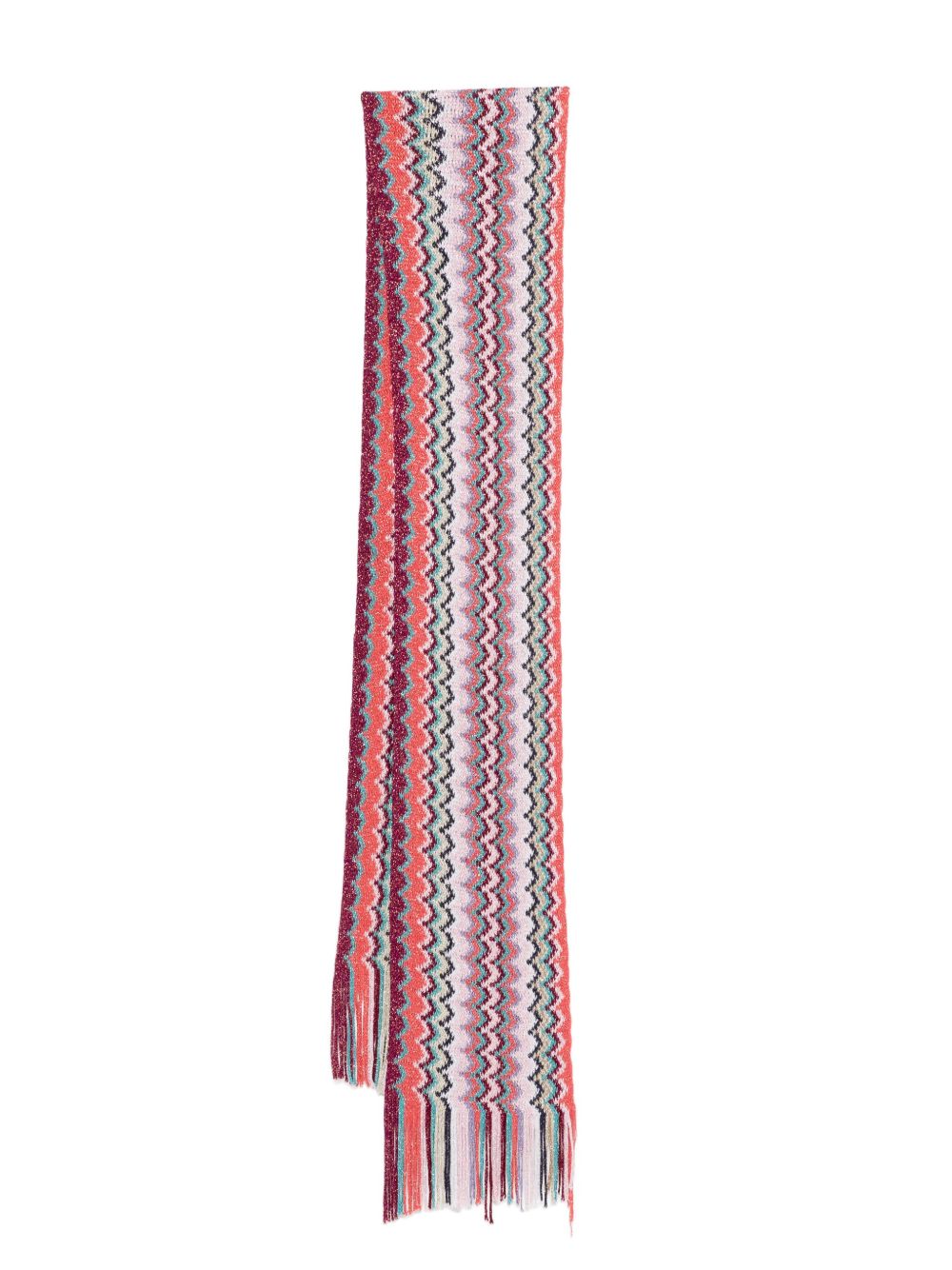 Missoni Z字形图案围巾 - 橘色