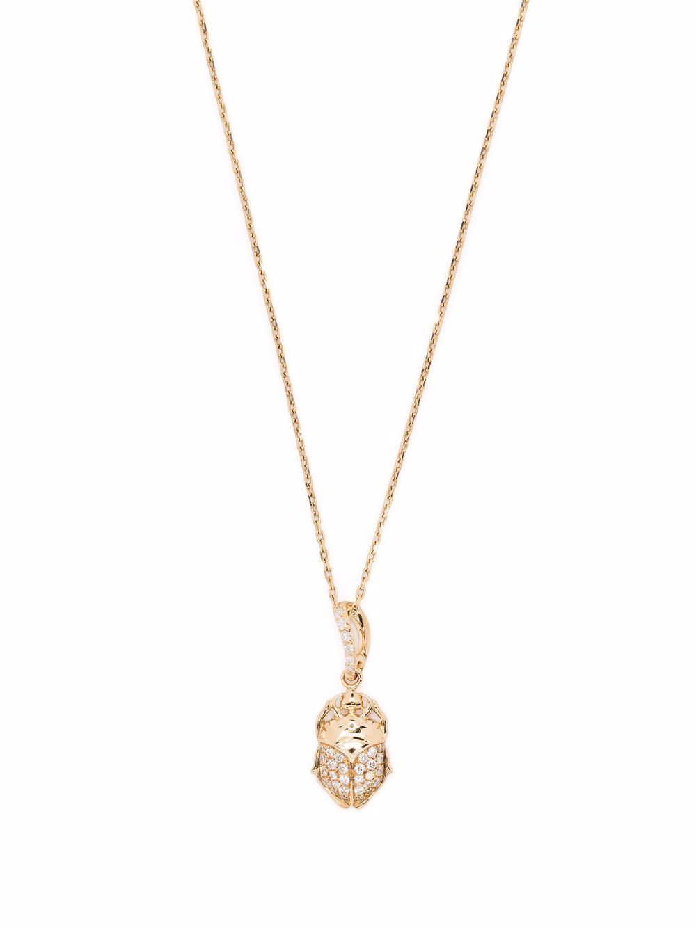 Aurelie Bidermann Beetle 18K黄金钻石项链 - 金色