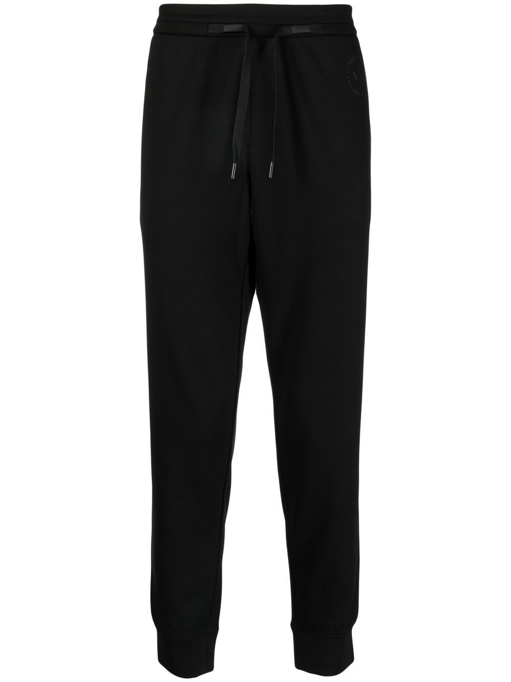Armani Exchange logo印花运动裤 - 黑色