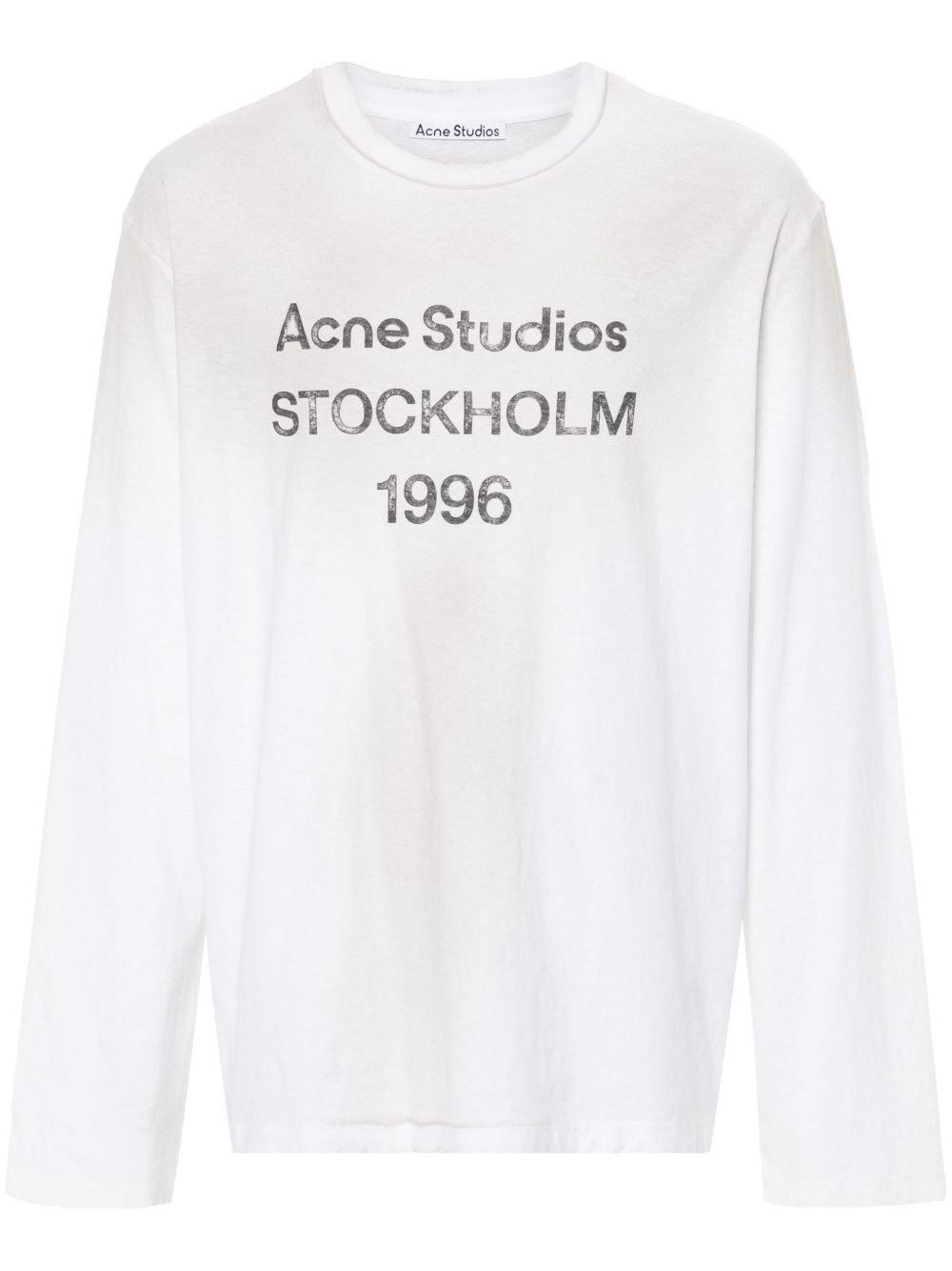 Acne Studios logo印花仿旧T恤 - 中性色