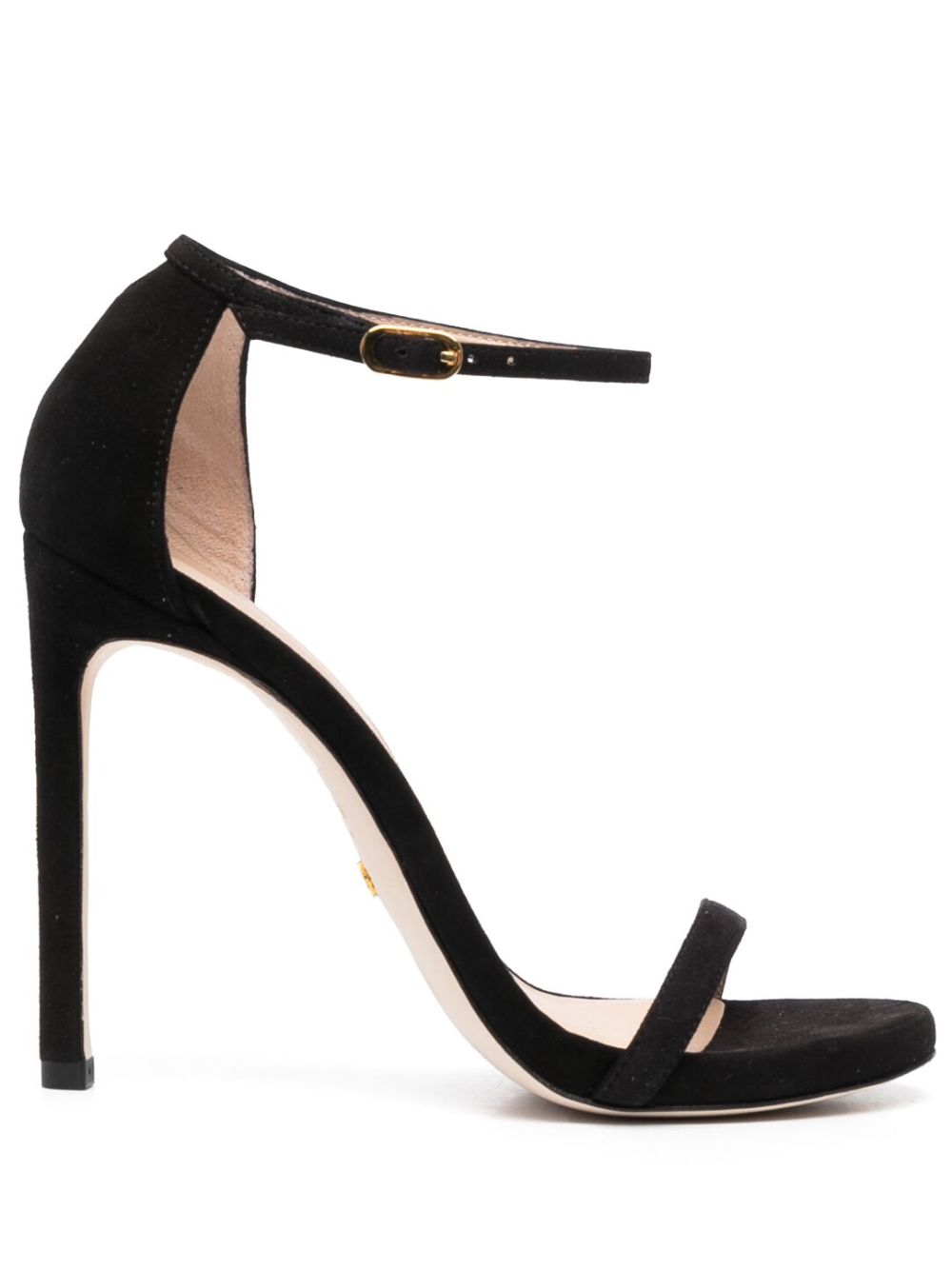 Stuart Weitzman Nudist 绒面皮高跟凉鞋 - 黑色