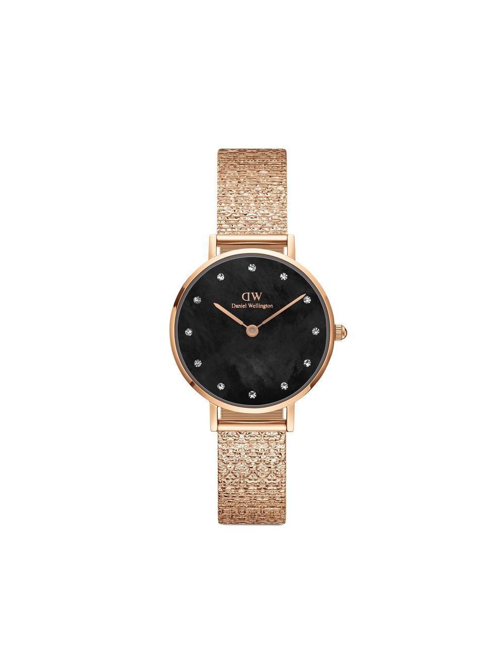 Daniel Wellington Petite Pressed Studio Lumine 28毫米腕表 - 黑色