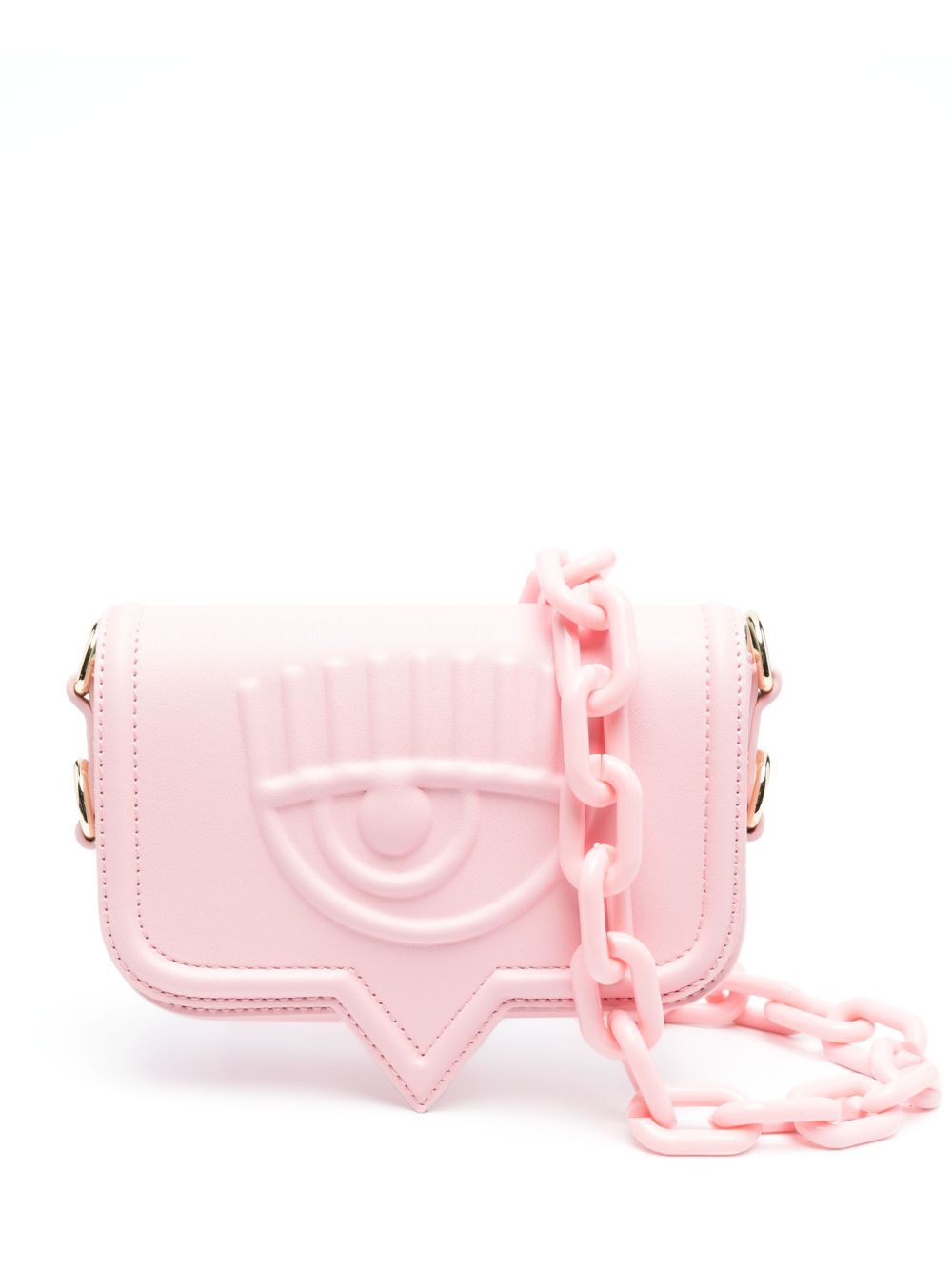 Chiara Ferragni Eyelike logo压纹单肩包 - 粉色