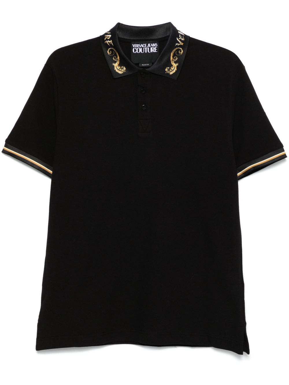 Versace Jeans Couture Chromo Couture polo衫 - 黑色