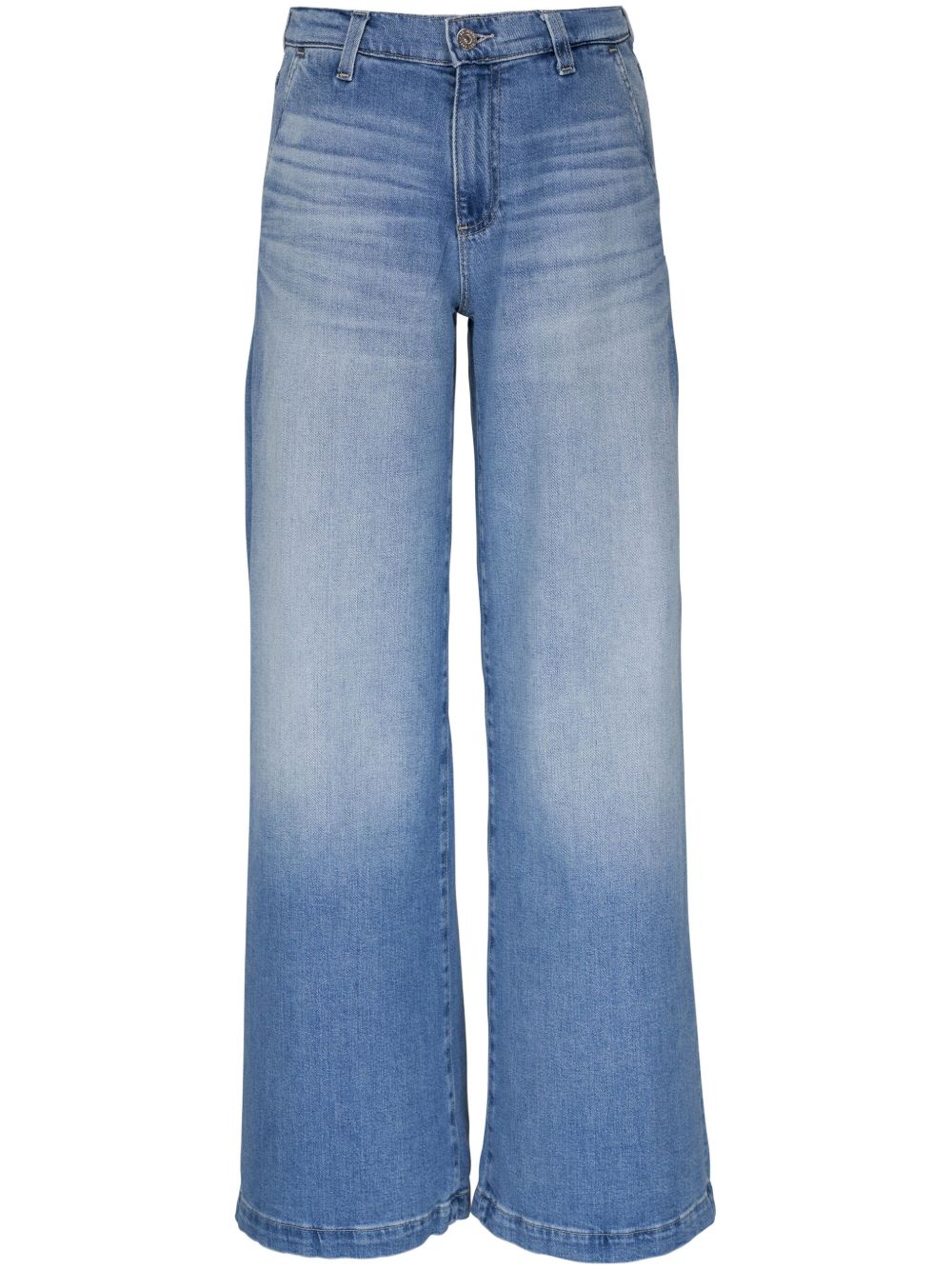 AG Jeans Stella 高腰阔腿牛仔裤 - 蓝色