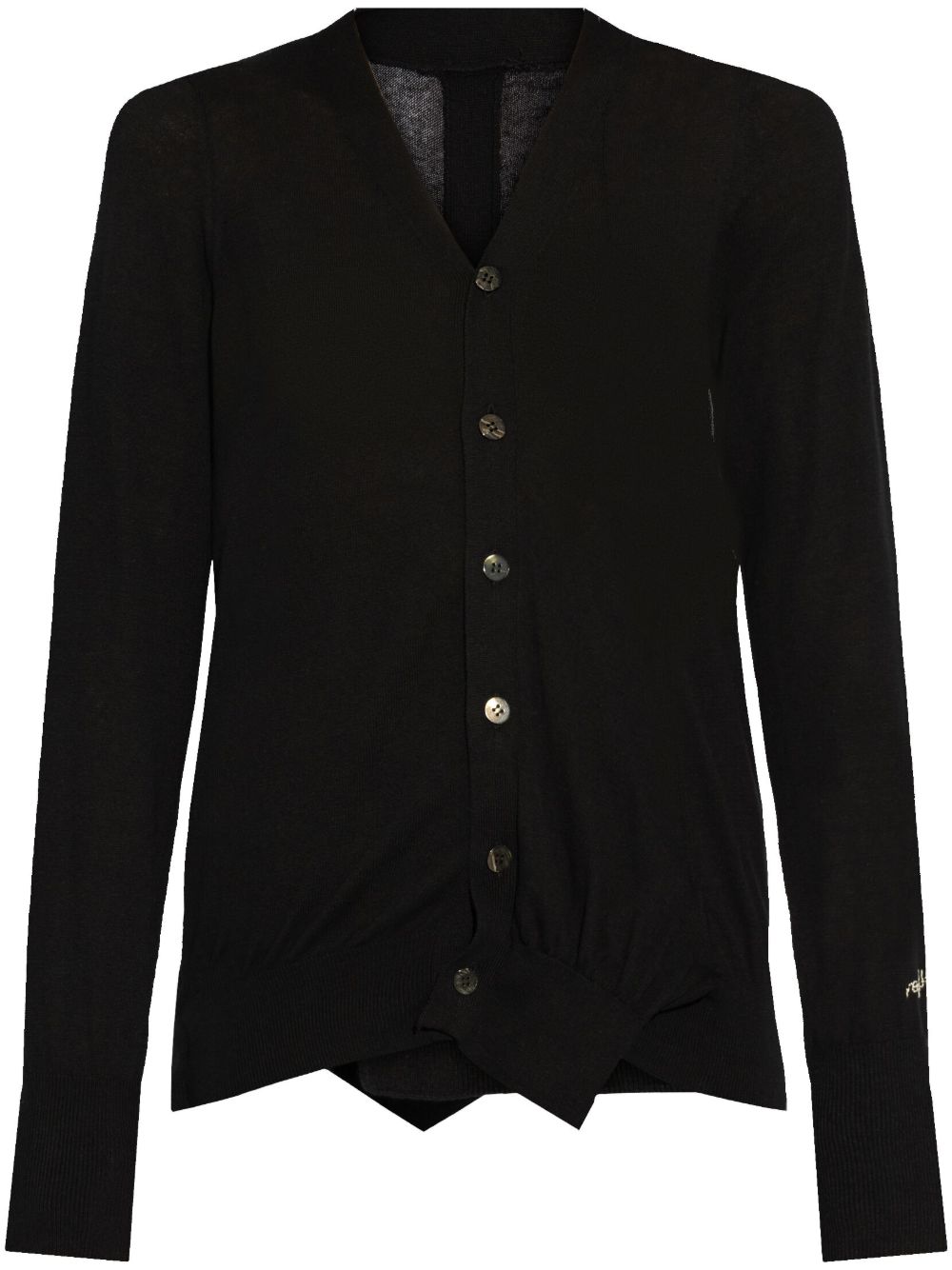 Yohji Yamamoto 排扣开衫 - 黑色