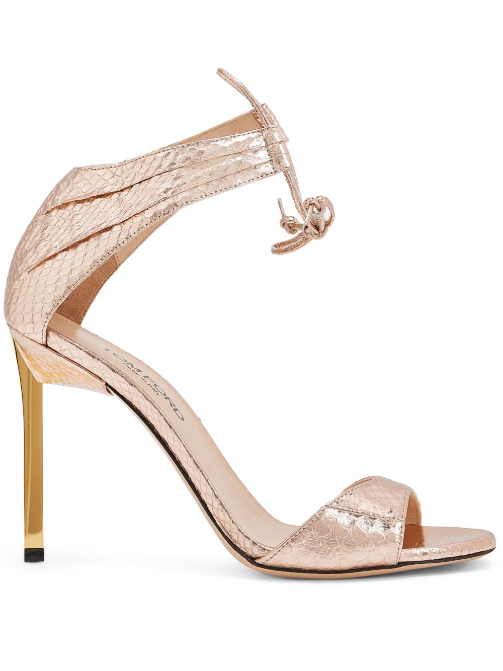 TOM FORD Margot 高跟凉鞋 - 金属色