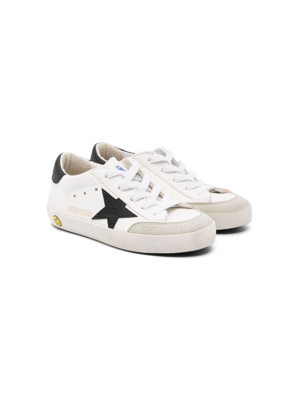 Golden Goose Kids Super-Star Penstar 皮质运动鞋 - 白色