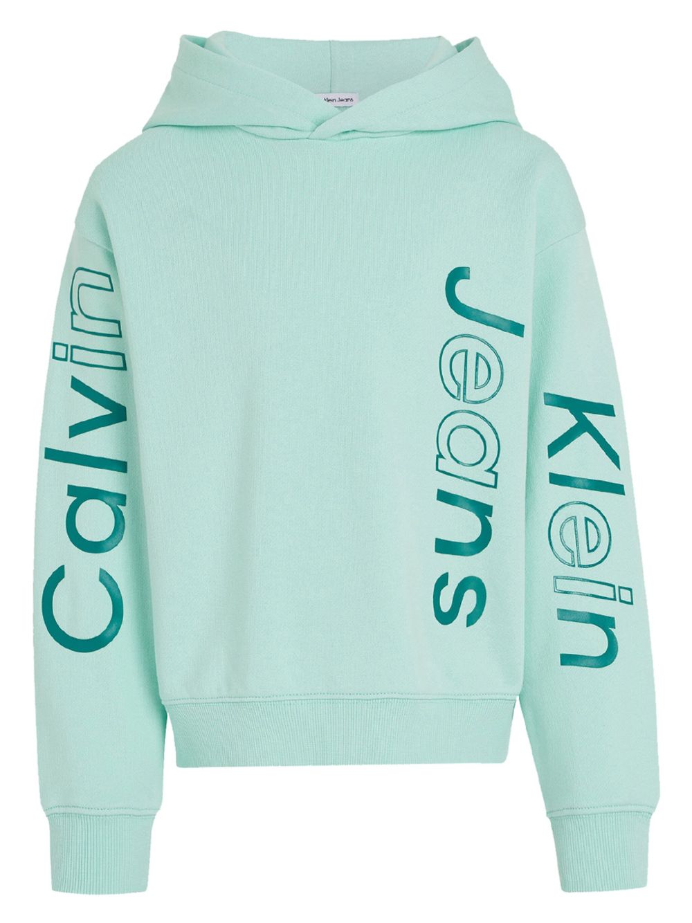 Calvin Klein Kids 超大款logo连帽衫 - 蓝色