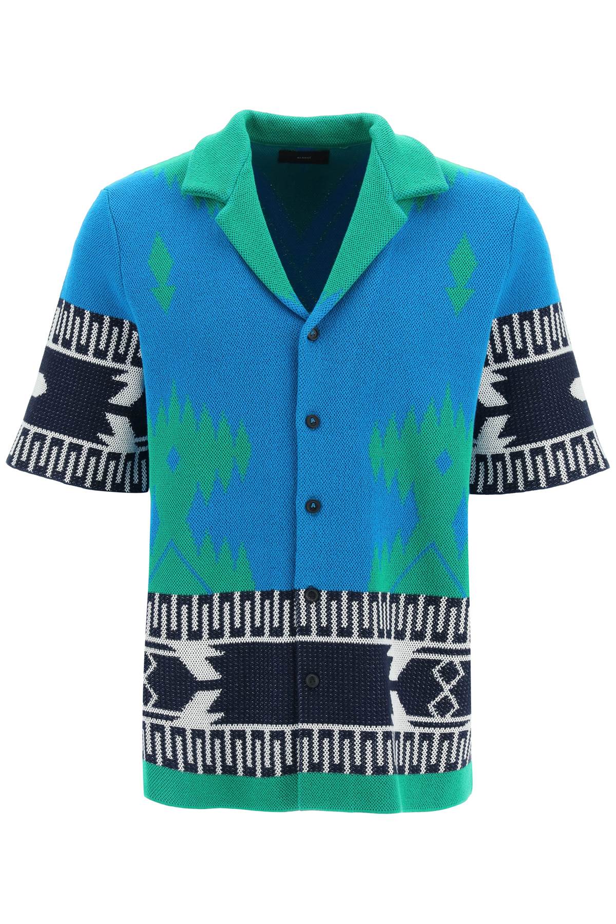 Alanui Jacquard Cotton Short Sleeve Icon Shirt