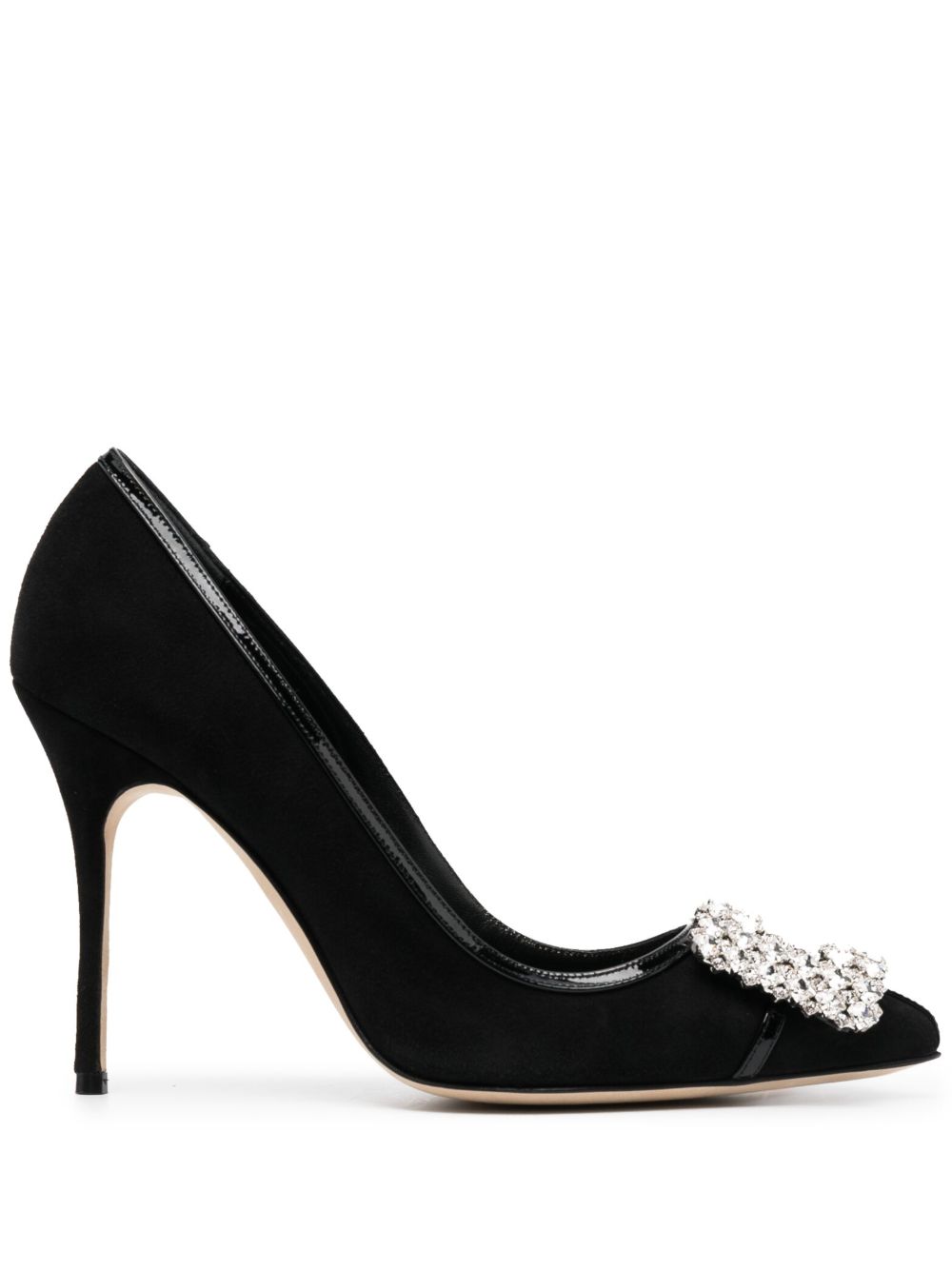 Manolo Blahnik Tuberian 晶饰扣环高跟鞋 - 黑色