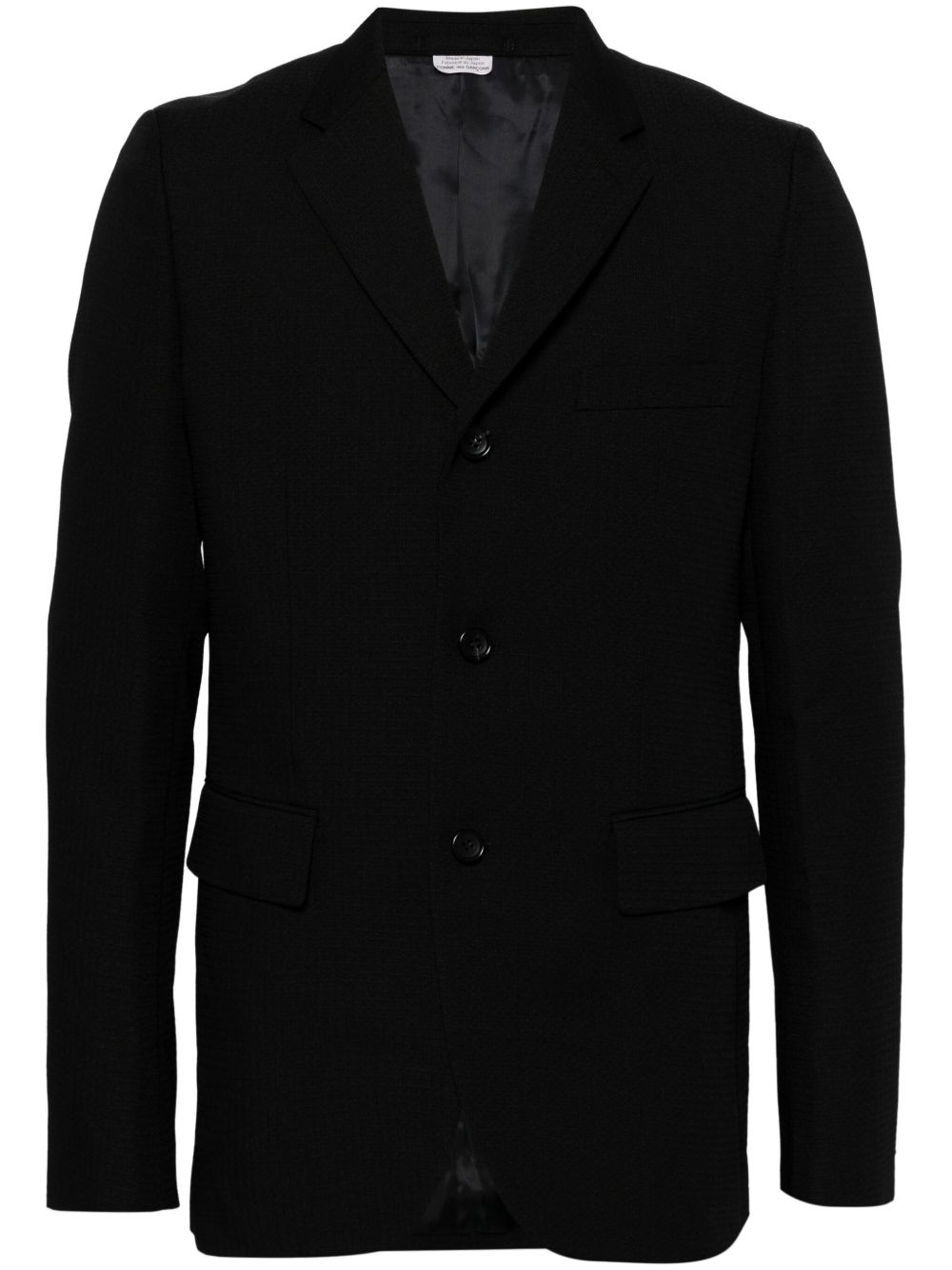 Comme des Garçons Homme Deux 单排扣西装夹克 - 黑色
