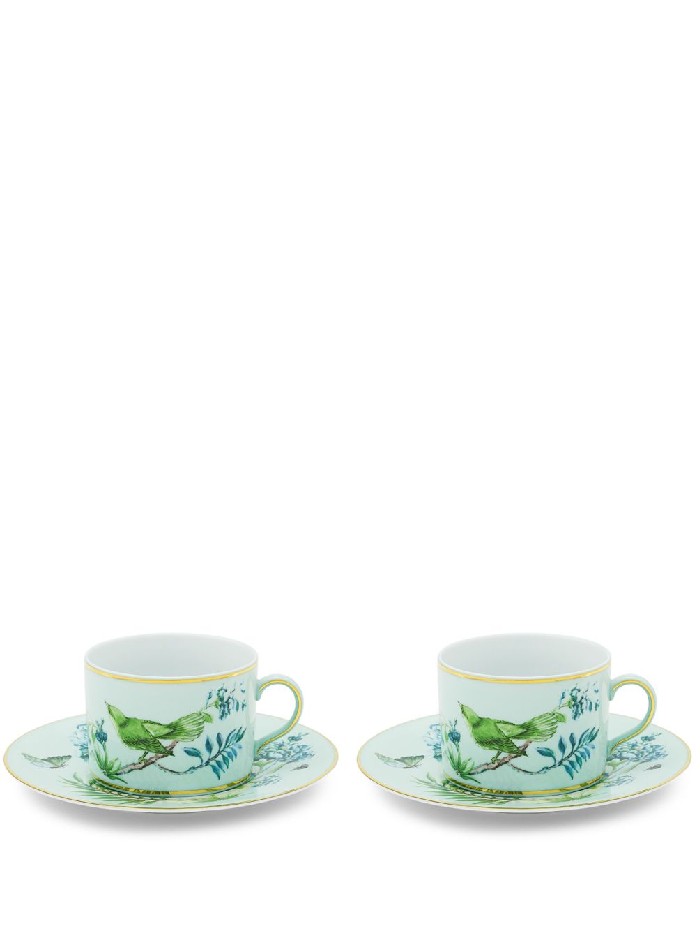 AQUAZZURA CASA Secret Garden 茶杯和茶盘 （两件装) - 绿色
