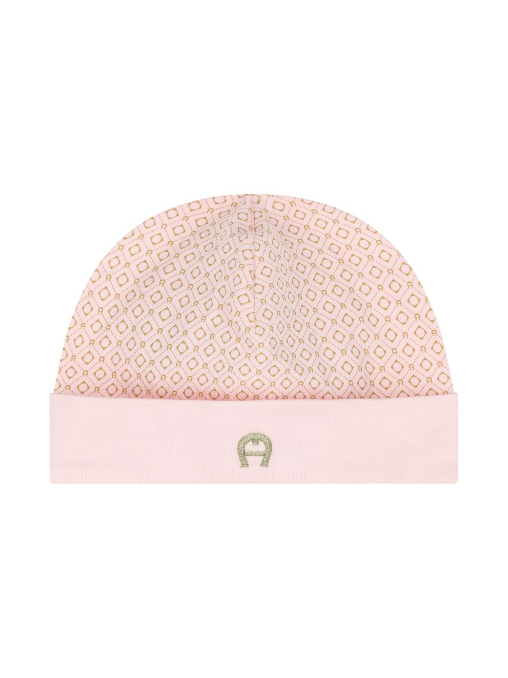 Aigner Kids logo刺绣贝雷帽 - 粉色