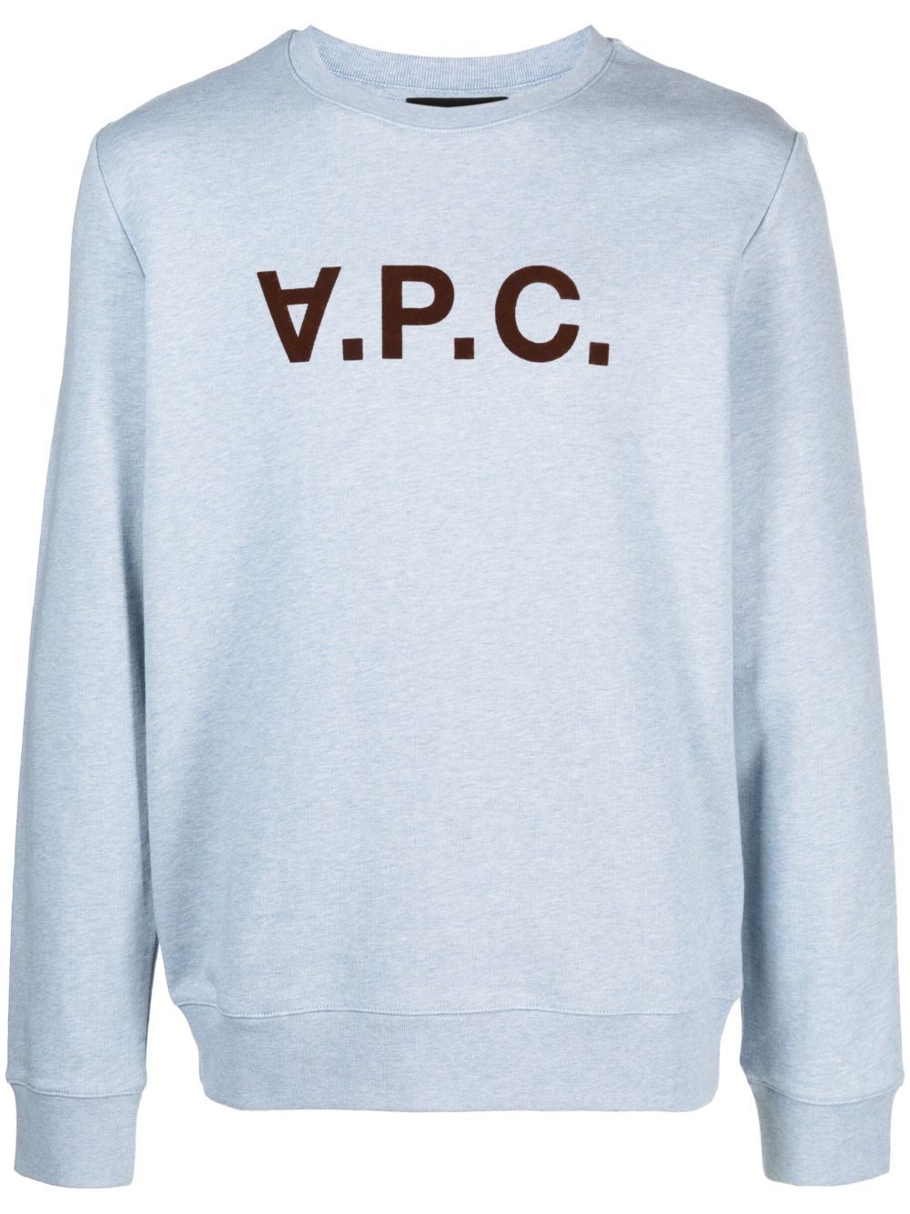 A.P.C. VPC 植绒logo棉卫衣 - 蓝色