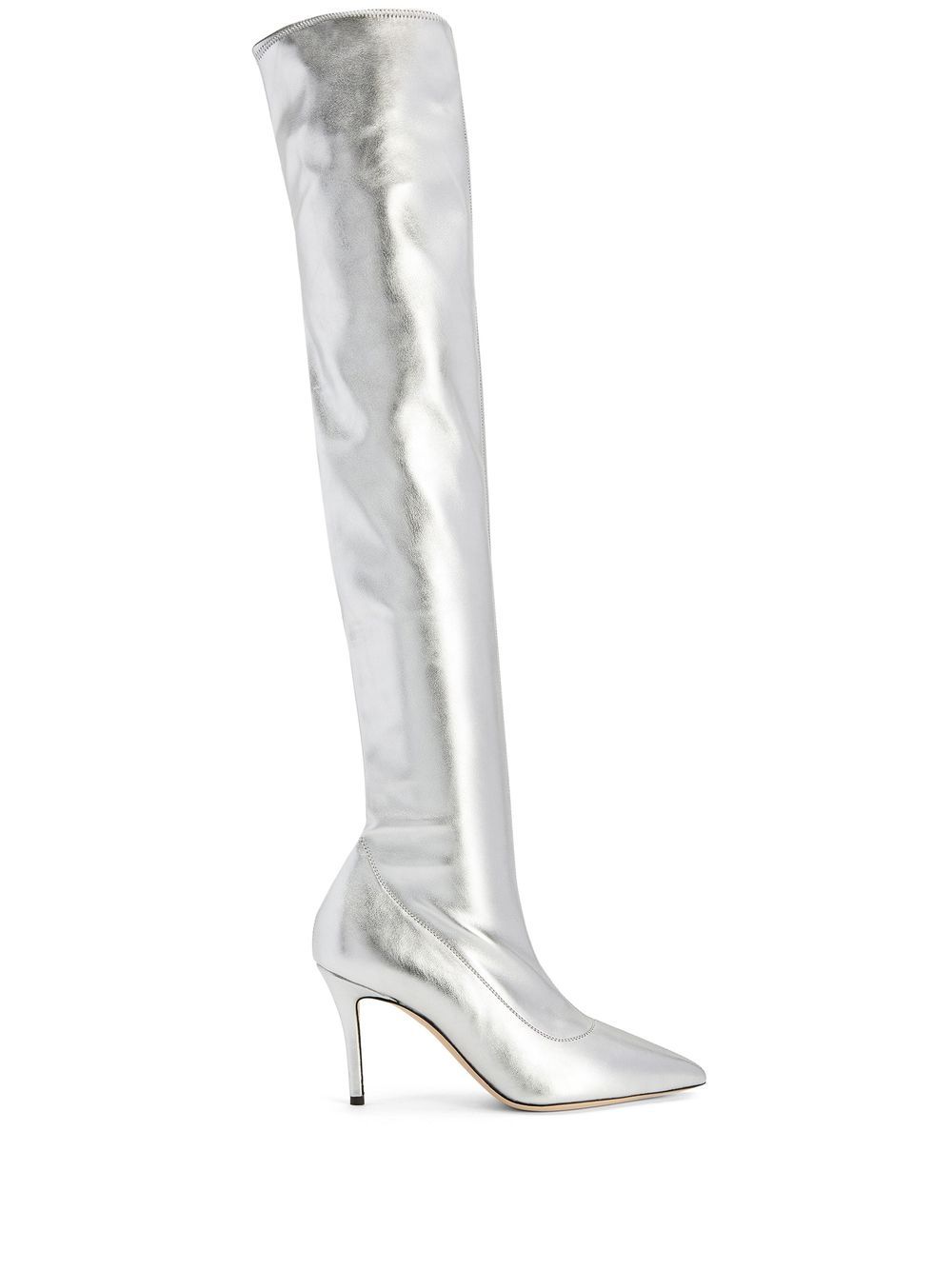 Giuseppe Zanotti Felicity 过膝靴 - 银色
