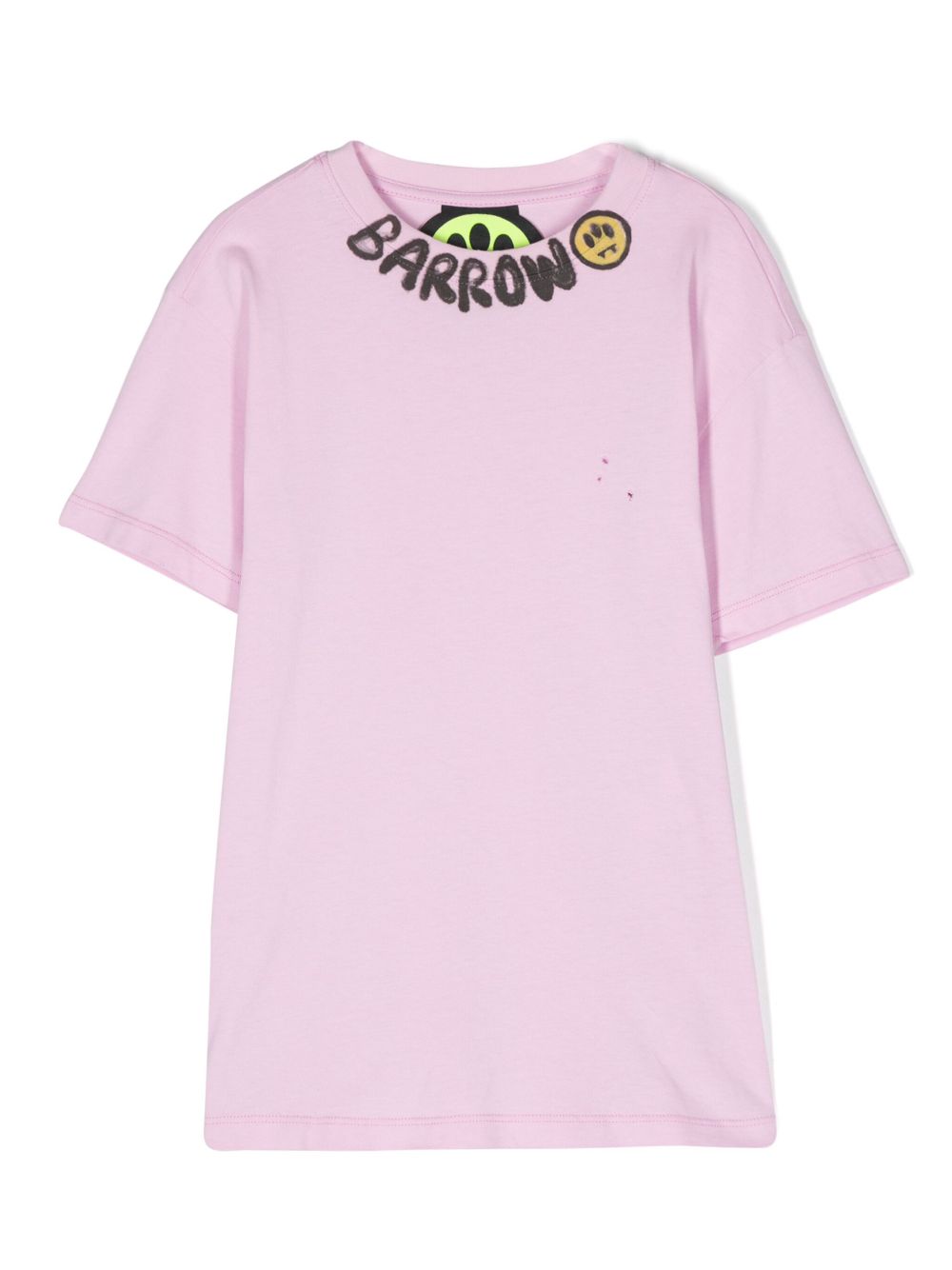 Barrow kids logo印花T恤式连衣裙 - 粉色