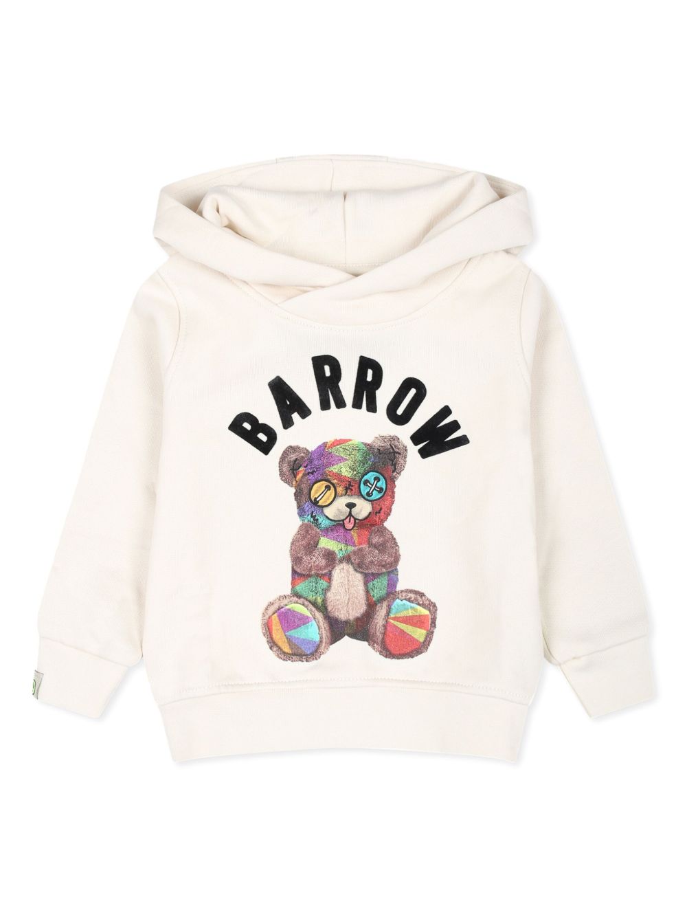 Barrow kids logo印花棉连帽衫 - 中性色