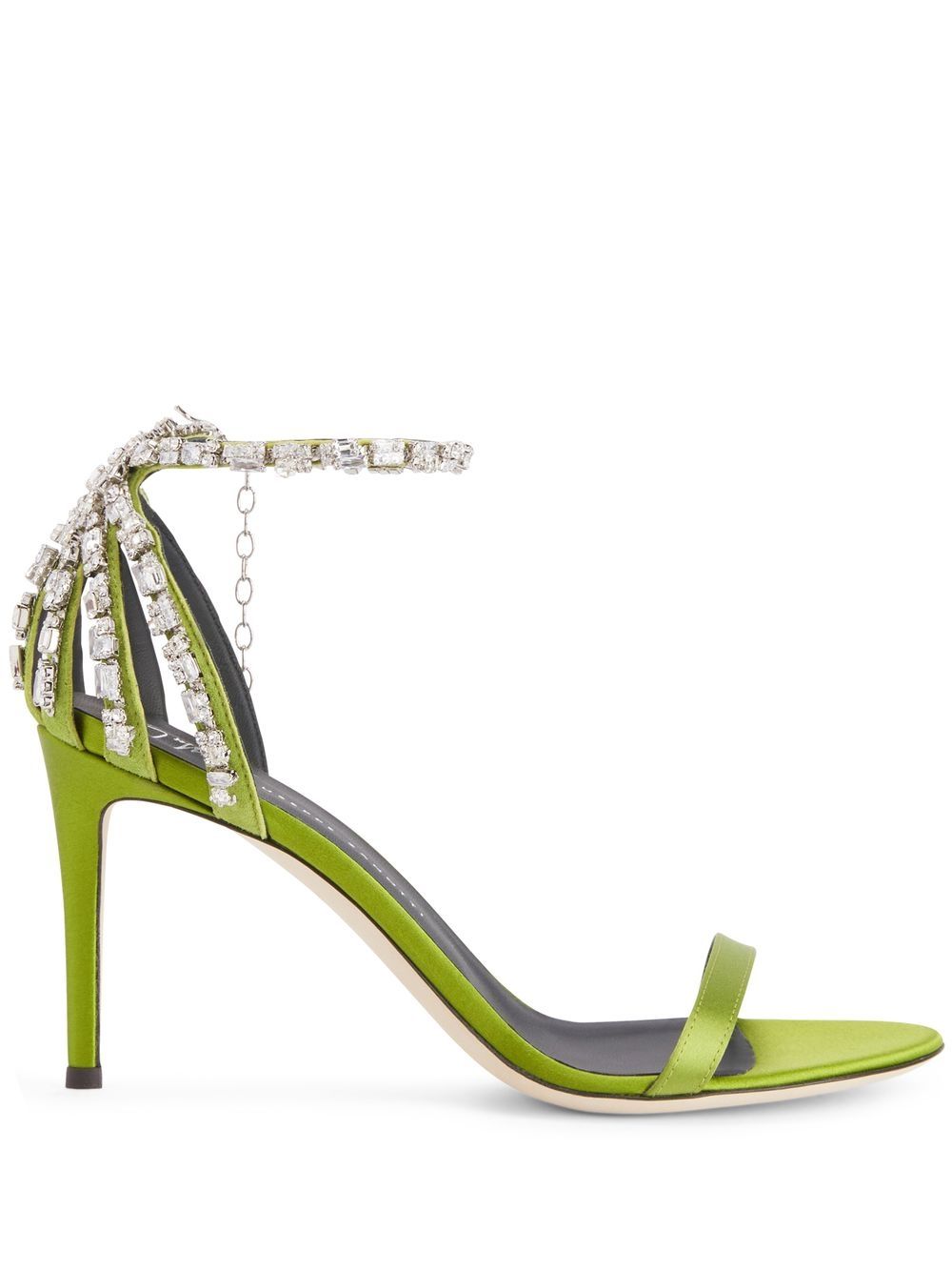 Giuseppe Zanotti Adele 晶饰高跟凉鞋 - 绿色