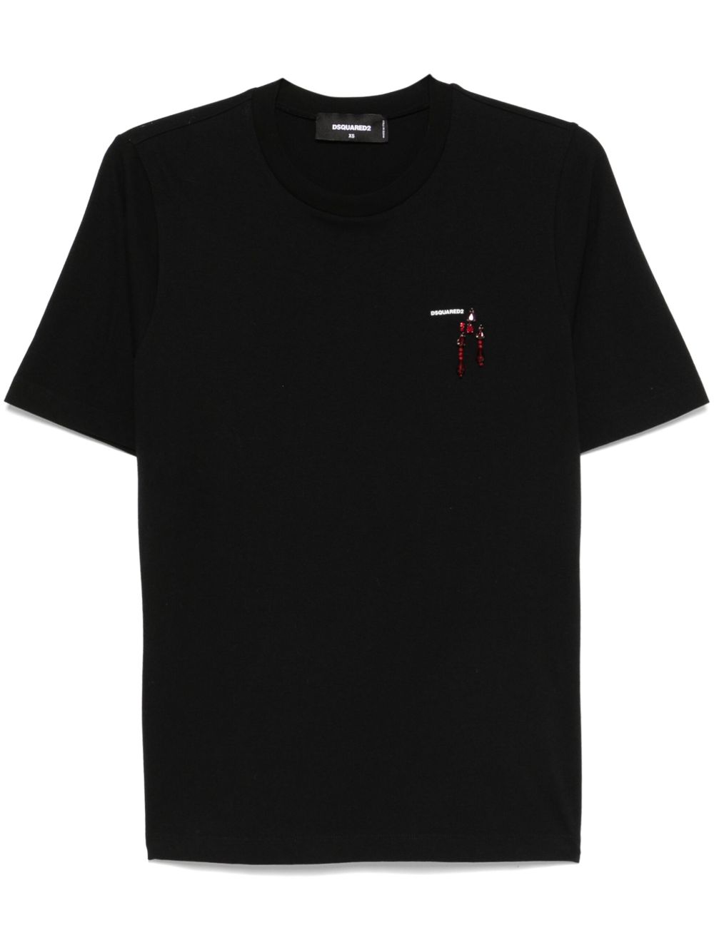 DSQUARED2 晶饰T恤 - 黑色