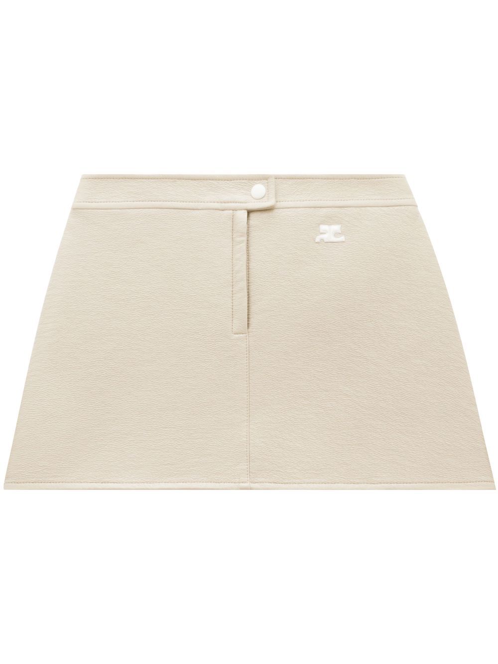 Courrèges Iconique 漆光面料半身裙 - 中性色