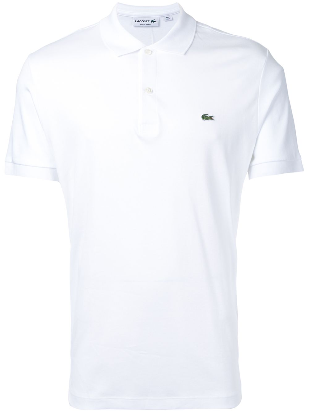 Lacoste 标志贴polo恤 - 白色